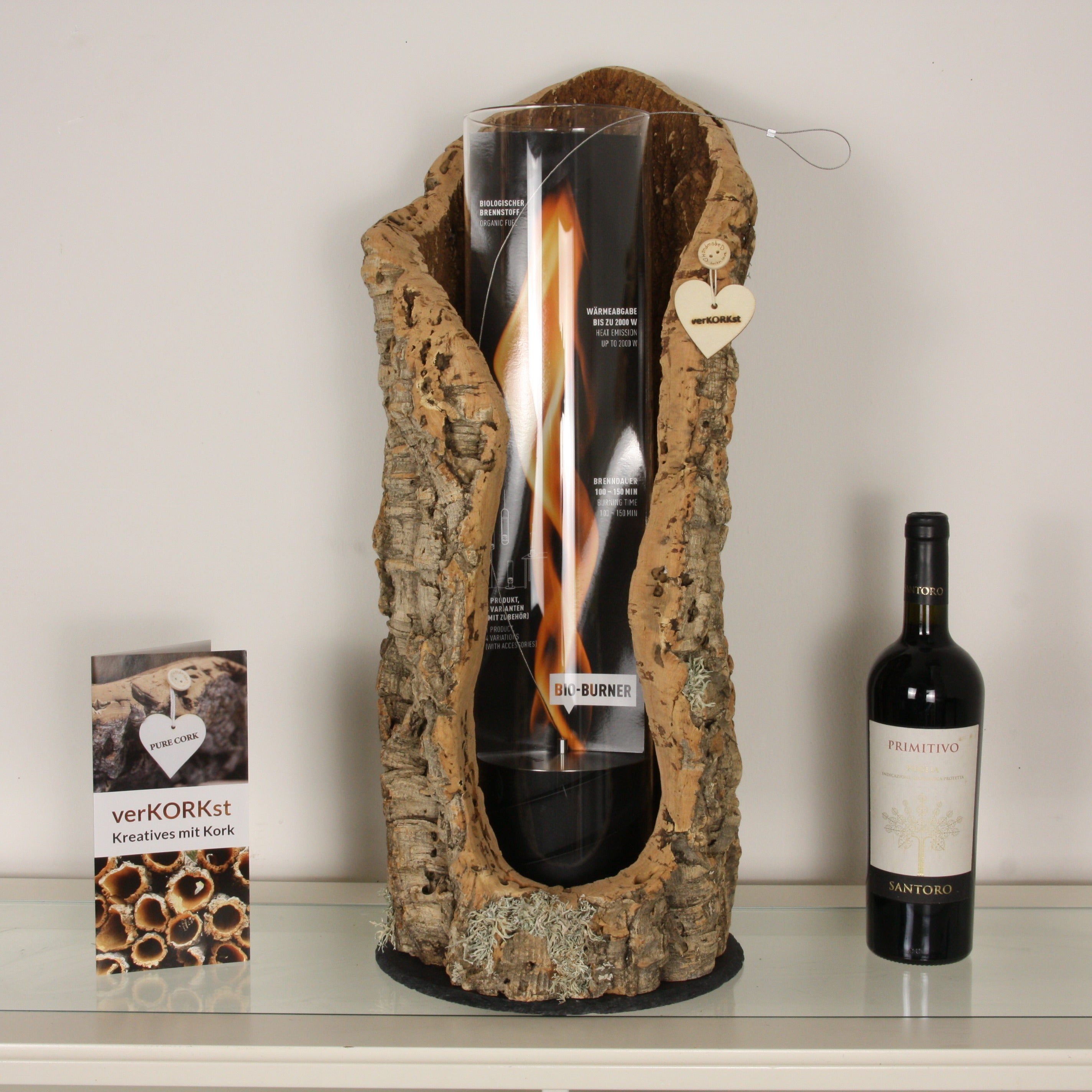 verKORKst Premium Tischfeuer in Korkrinde * verschiedene Modelle und Größen * Indoor und Outdoor * kein Mindestabstand * Tischfeuer SPIN900/SPIN1200 höfats Kempten