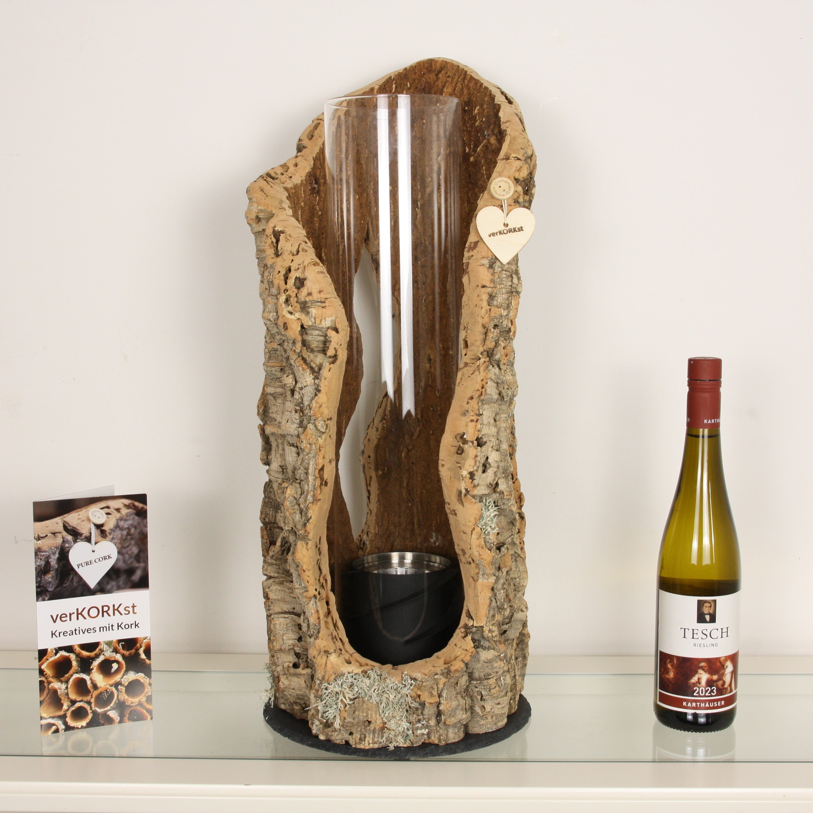 verKORKst Premium Table Fire in Cork Bark * various models and sizes * Indoor and Outdoor * no minimum distance * Table Fire SPIN900/SPIN1200 höfats Kempten