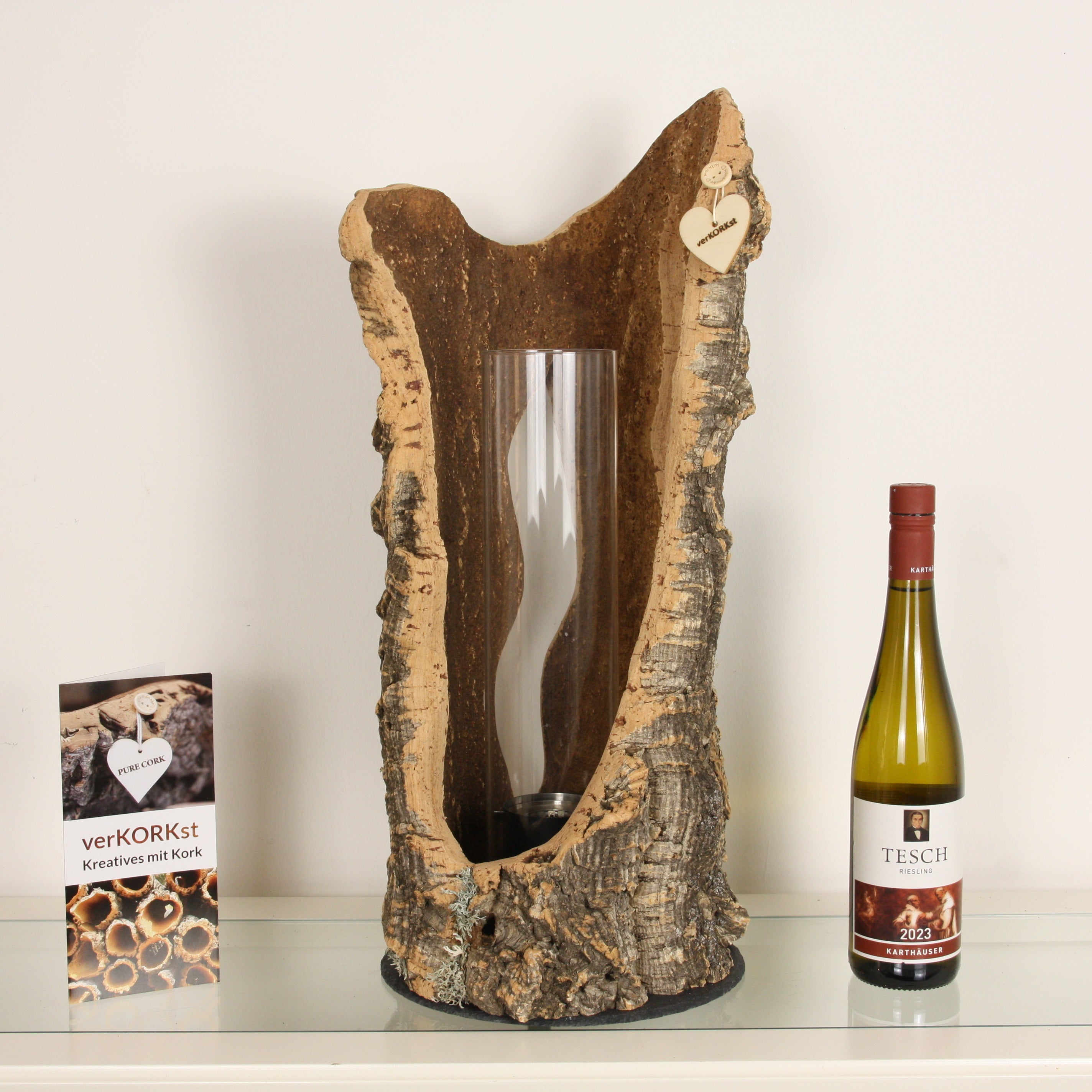 verKORKst Premium Table Fire in Cork Bark * various models and sizes * Indoor and Outdoor * no minimum distance * Table Fire SPIN900/SPIN1200 höfats Kempten