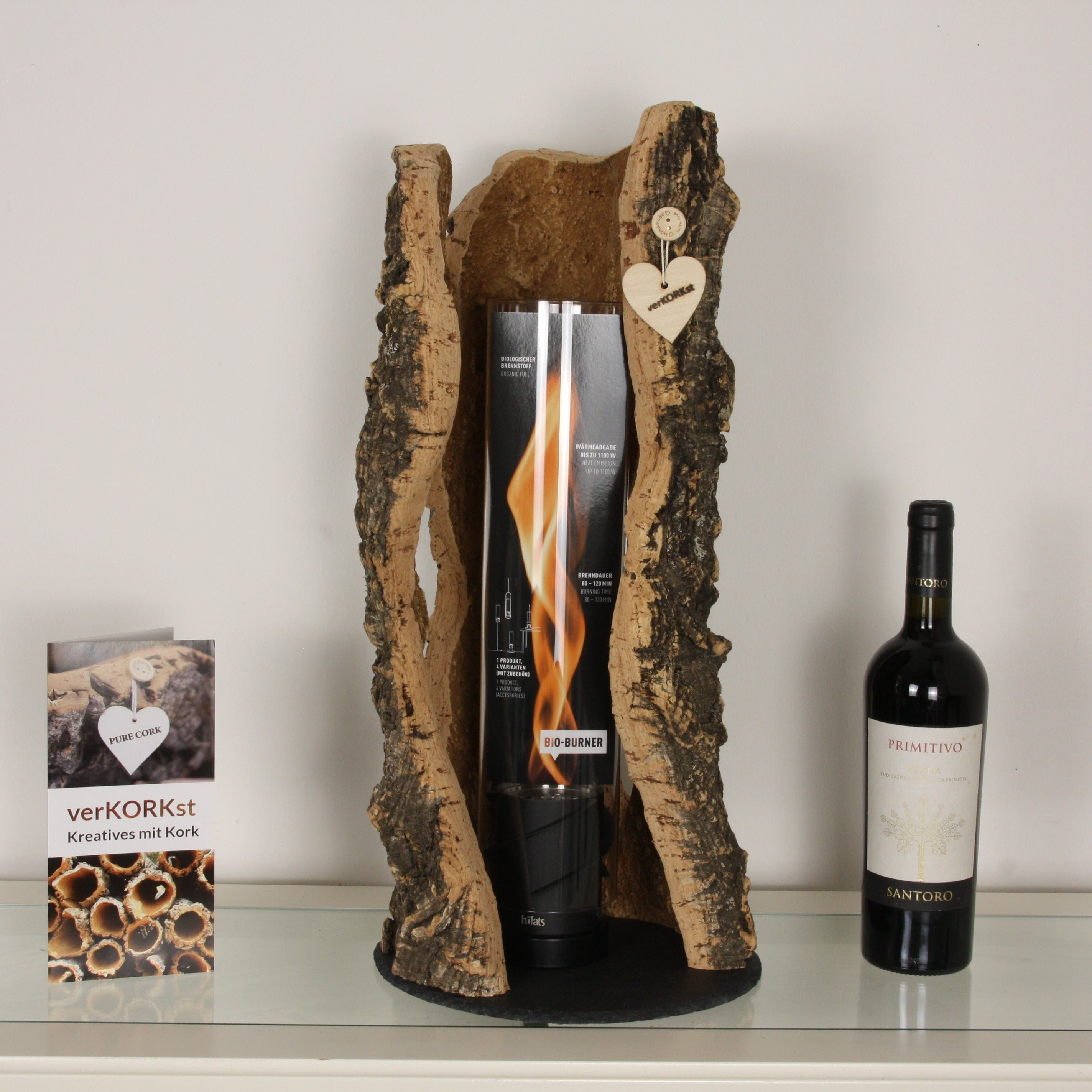verKORKst Premium Tischfeuer in Korkrinde * verschiedene Modelle und Größen * Indoor und Outdoor * kein Mindestabstand * Tischfeuer SPIN900/SPIN1200 höfats Kempten