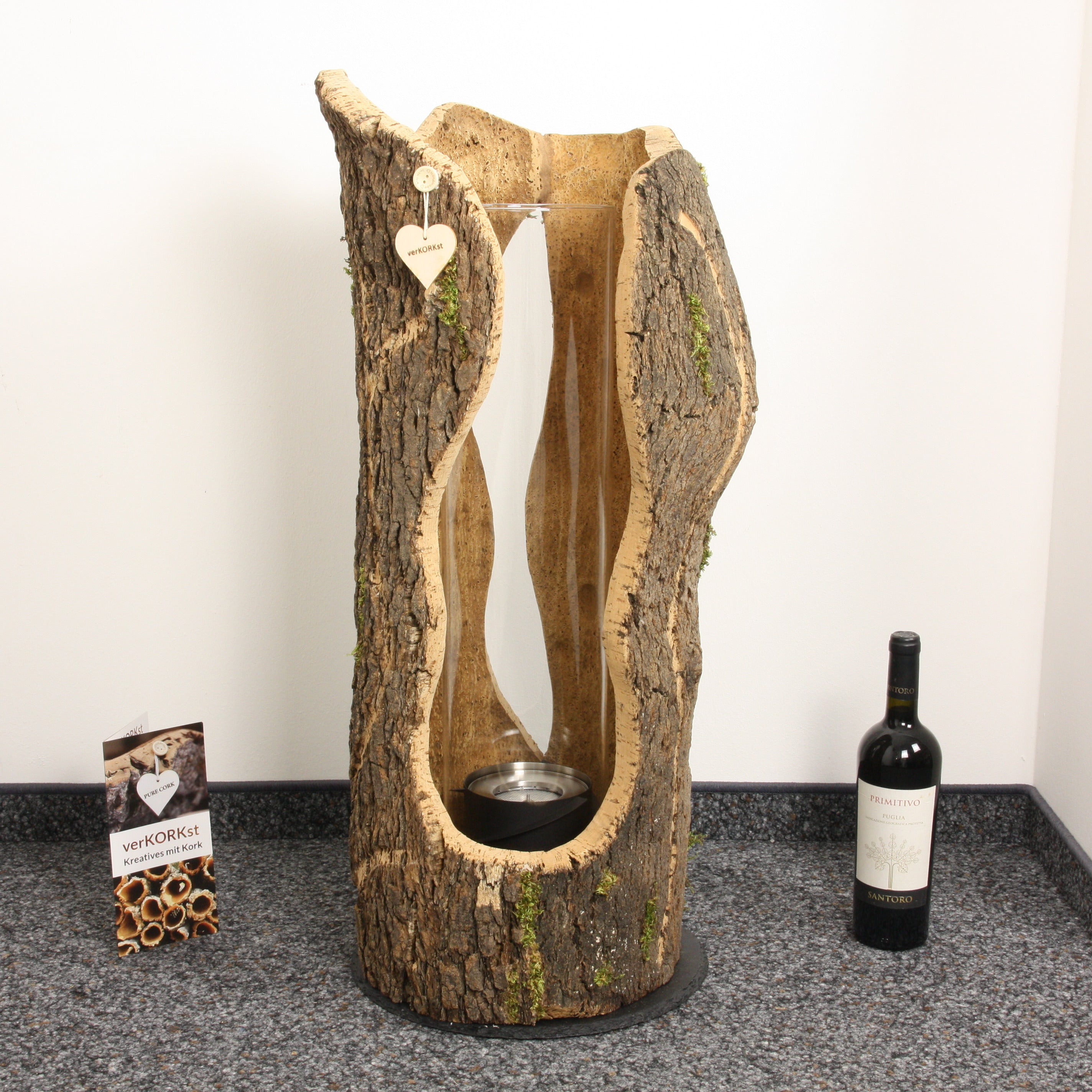 verKORKst Premium Table Fire in Cork Bark * various models and sizes * Indoor and Outdoor * no minimum distance * Table Fire SPIN900/SPIN1200 höfats Kempten