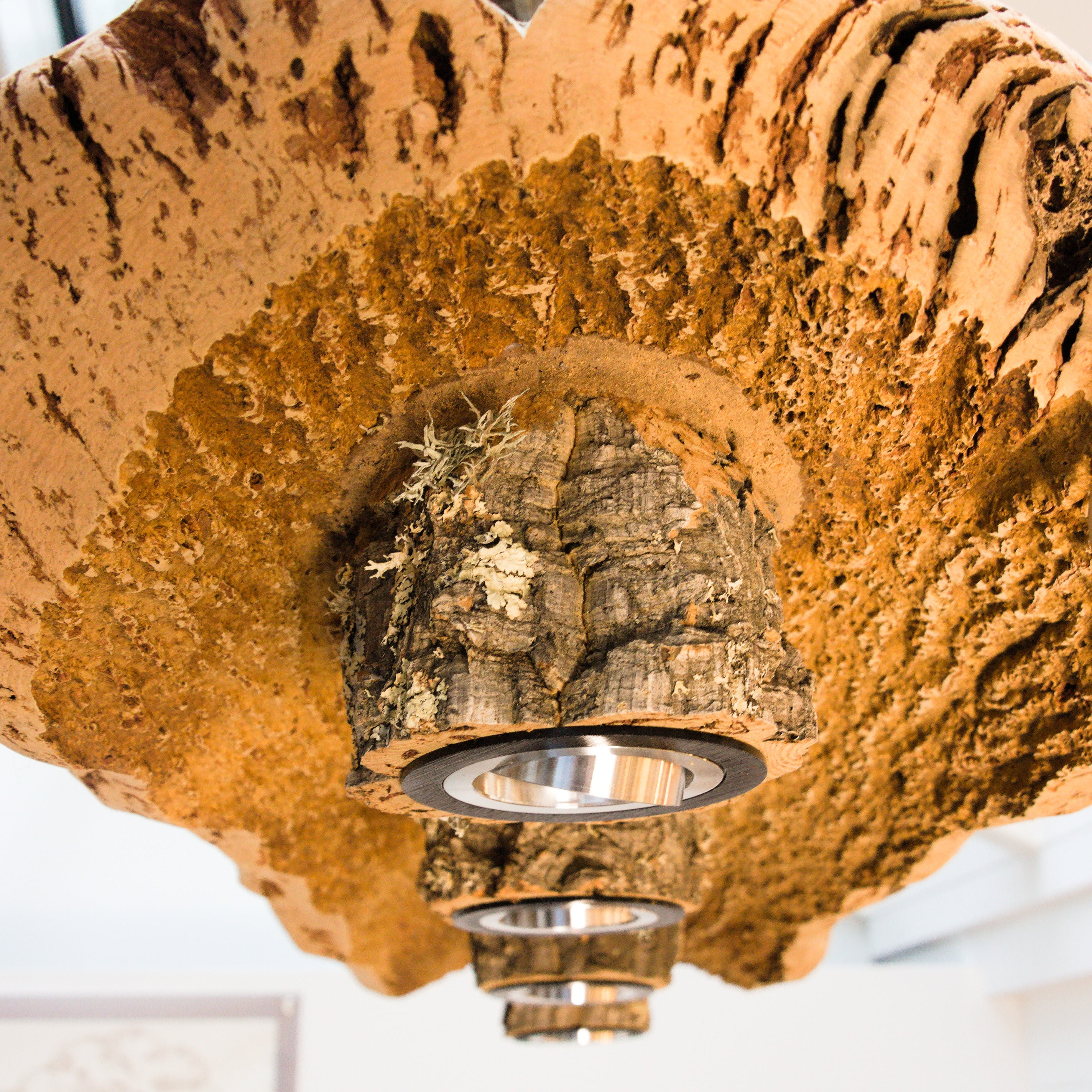 VERKORKst premium hanging lamp made of cork bark * rustic ceiling light * exclusive vintage hanging lamp in country style * dining room dining table