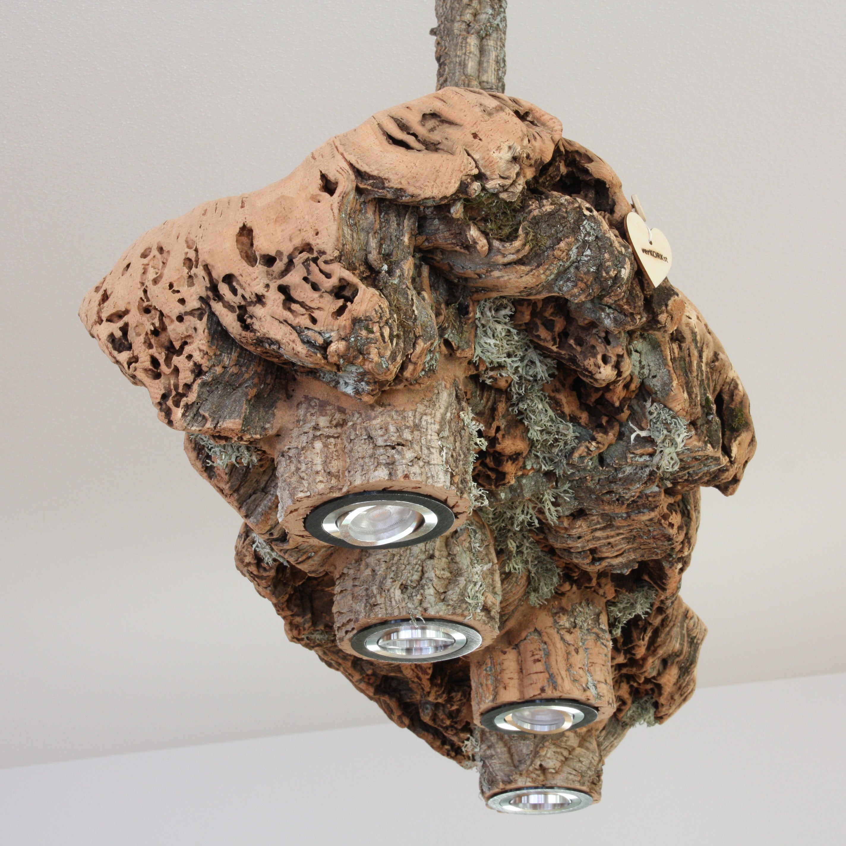 verKORKst Premium hanging lamp made of cork bark * Production according to your wishes and specifications * Vintage ceiling light * Exclusive hanging lamp