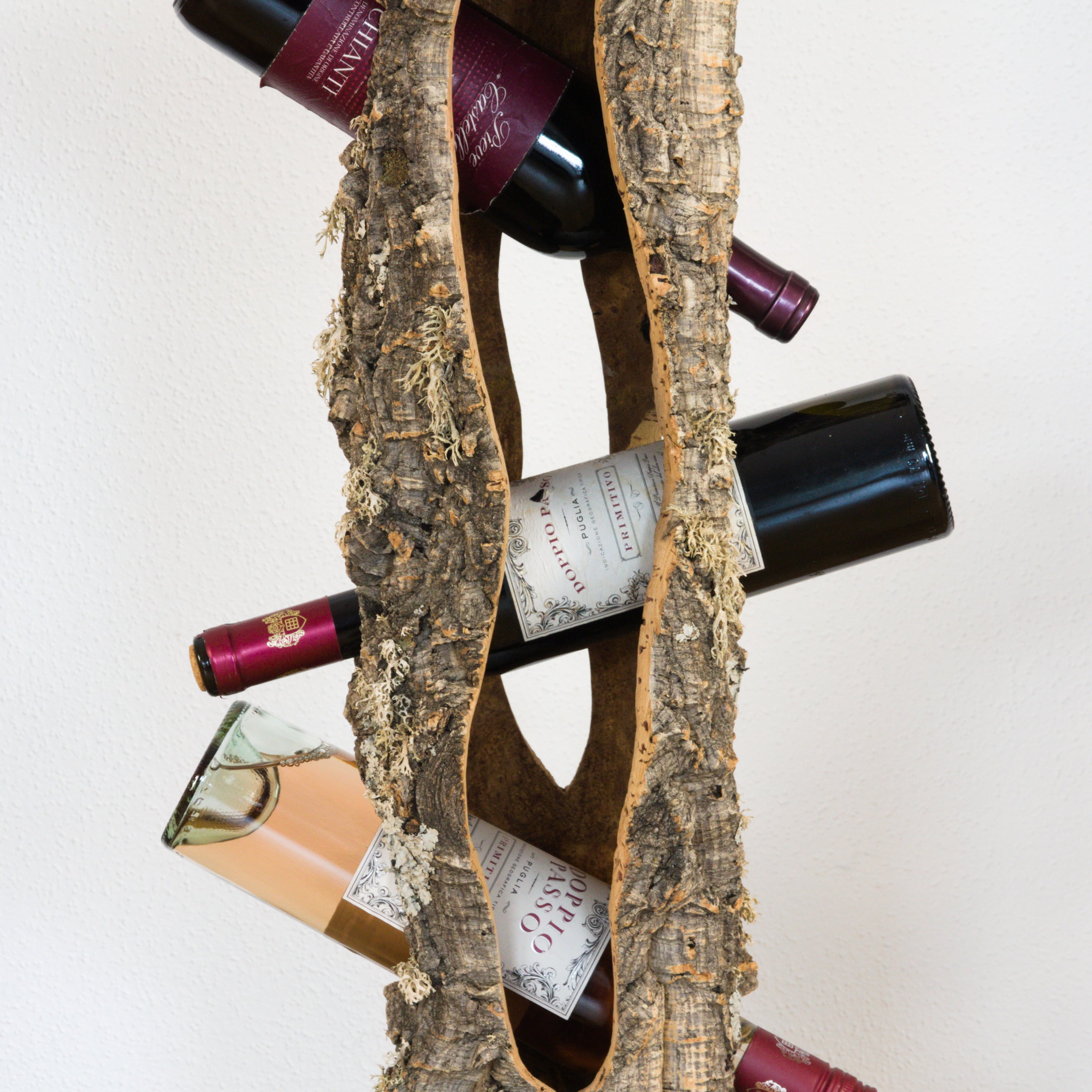 Wine stand made of cork * high-quality illuminated wine rack * handmade in Germany