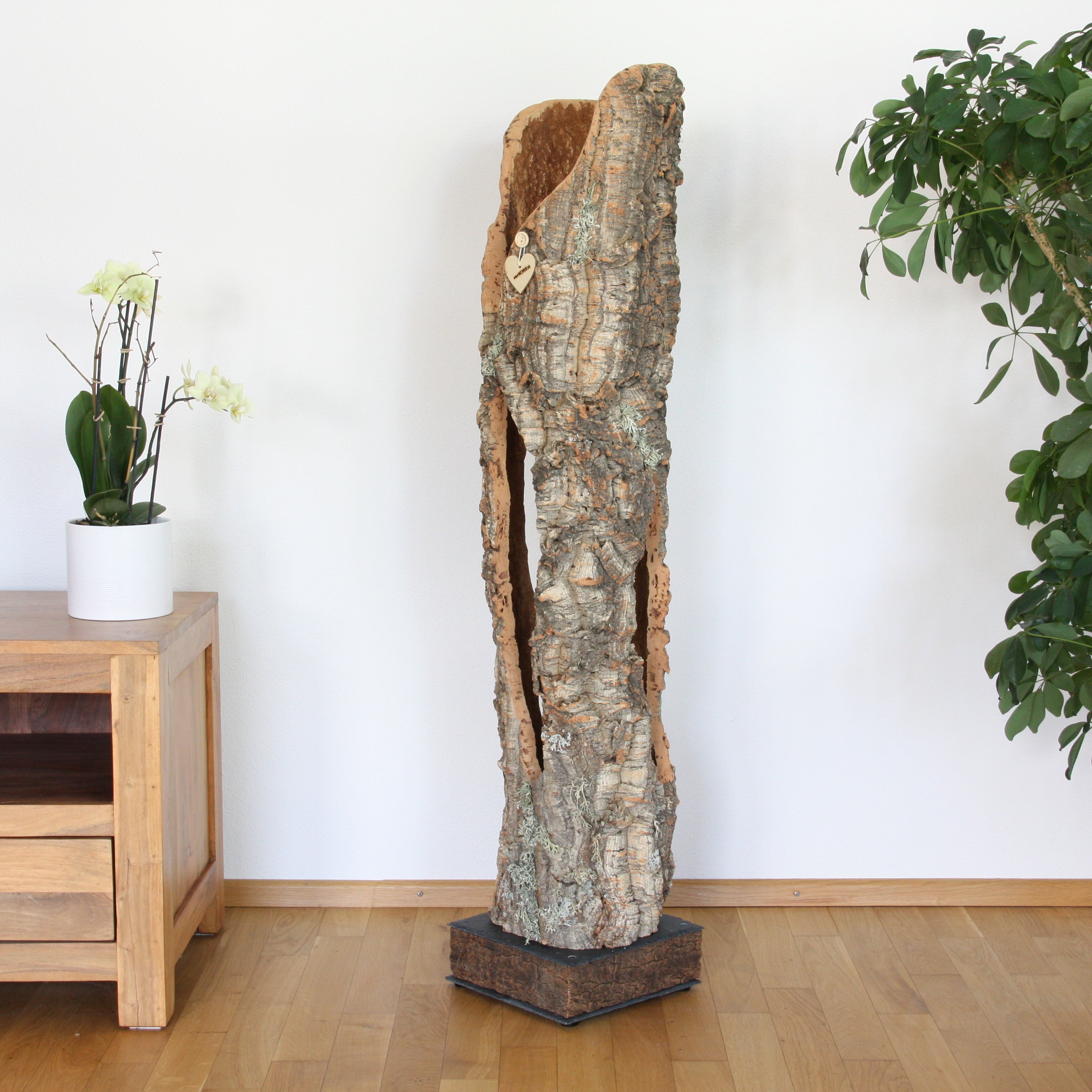 verKORKst Premium Stehlampe aus Kork * hochwertige Holz Wohnzimmerlampe * Vintage Stand LED-Leuchte * handgefertigt in Deutschland