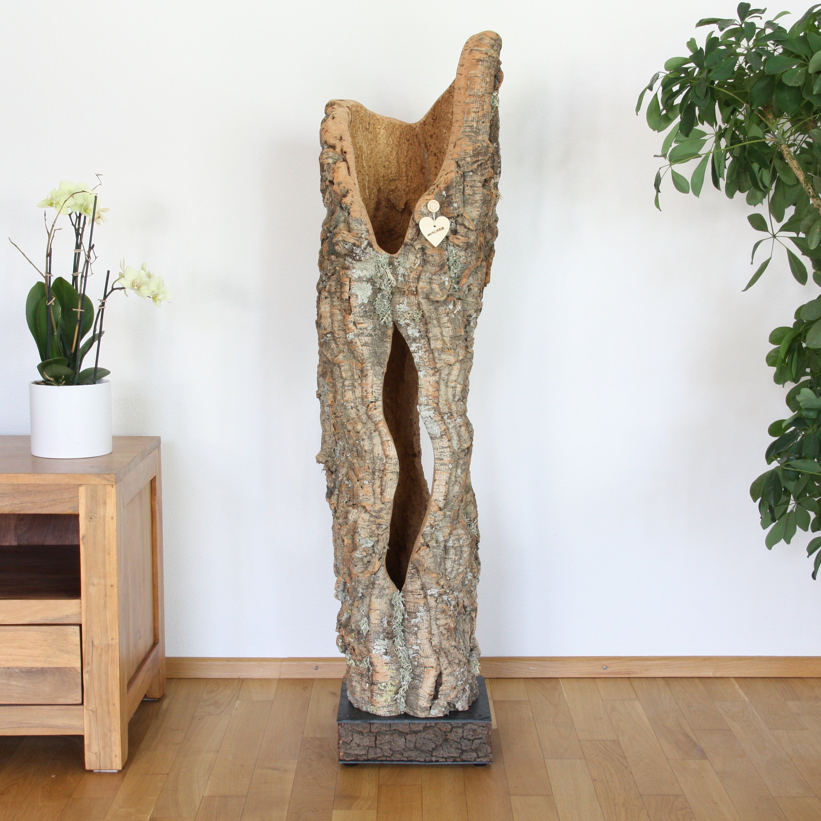 verKORKst Premium Stehlampe aus Kork * hochwertige Holz Wohnzimmerlampe * Vintage Stand LED-Leuchte * handgefertigt in Deutschland