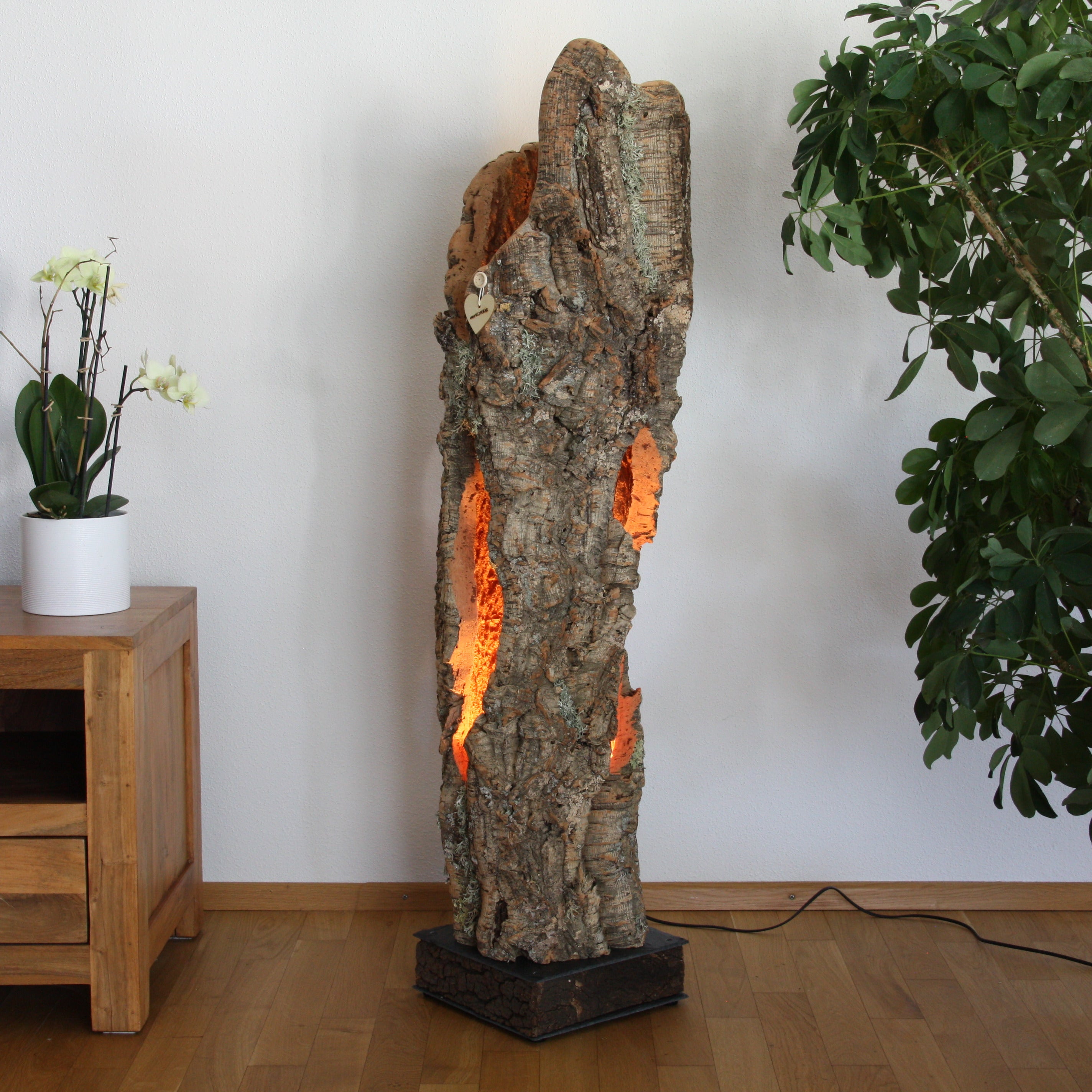 verKORKst Premium Stehlampe aus Kork * hochwertige Holz Wohnzimmerlampe * Vintage Stand LED-Leuchte * handgefertigt in Deutschland