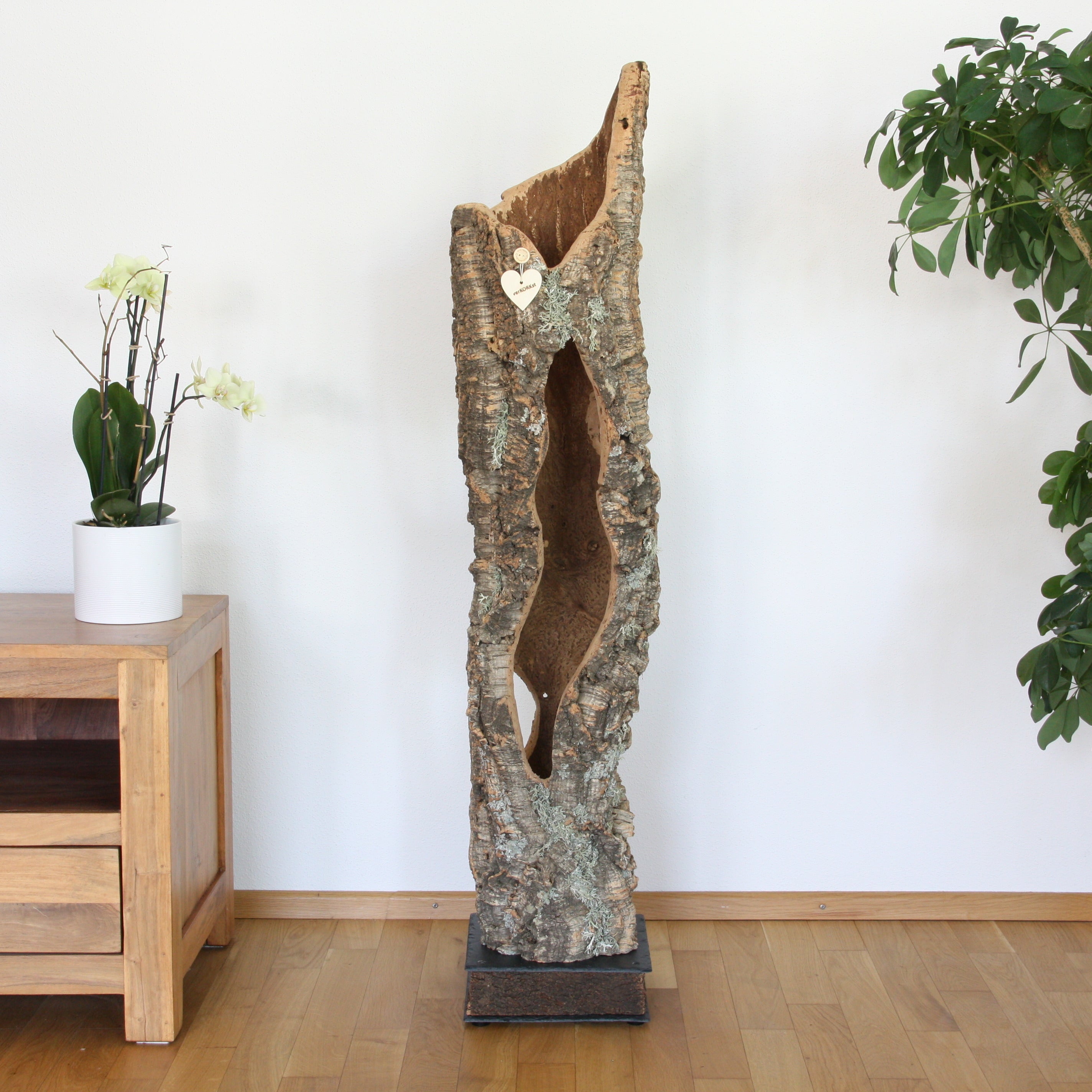 verKORKst Premium Stehlampe aus Kork * hochwertige Holz Wohnzimmerlampe * Vintage Stand LED-Leuchte * handgefertigt in Deutschland