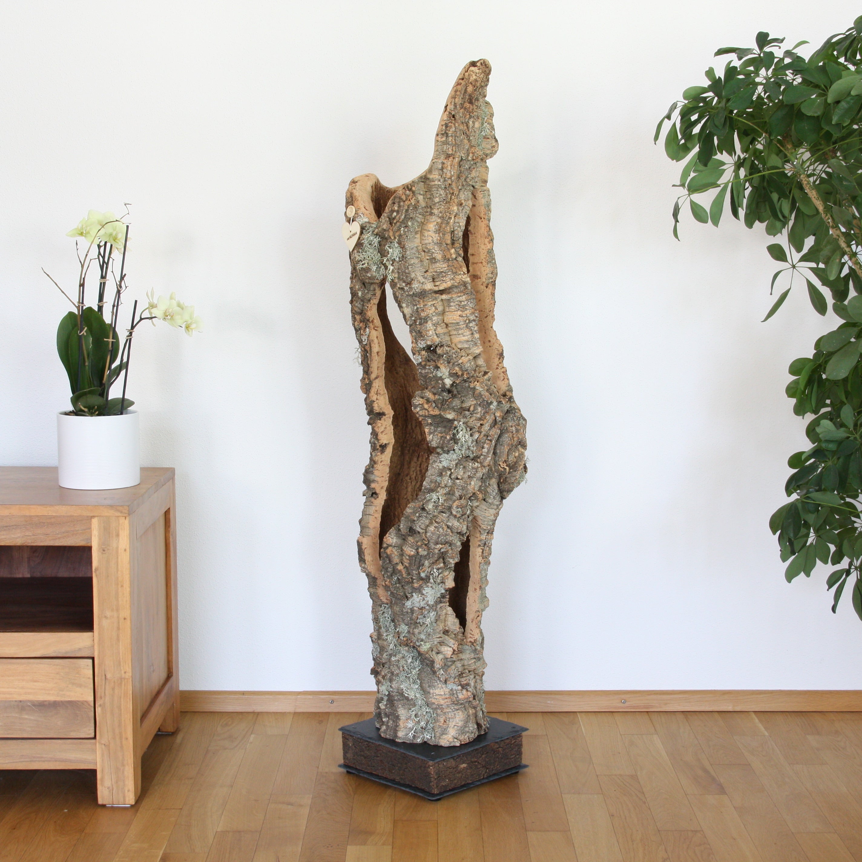 verKORKst Premium Stehlampe aus Kork * hochwertige Holz Wohnzimmerlampe * Vintage Stand LED-Leuchte * handgefertigt in Deutschland