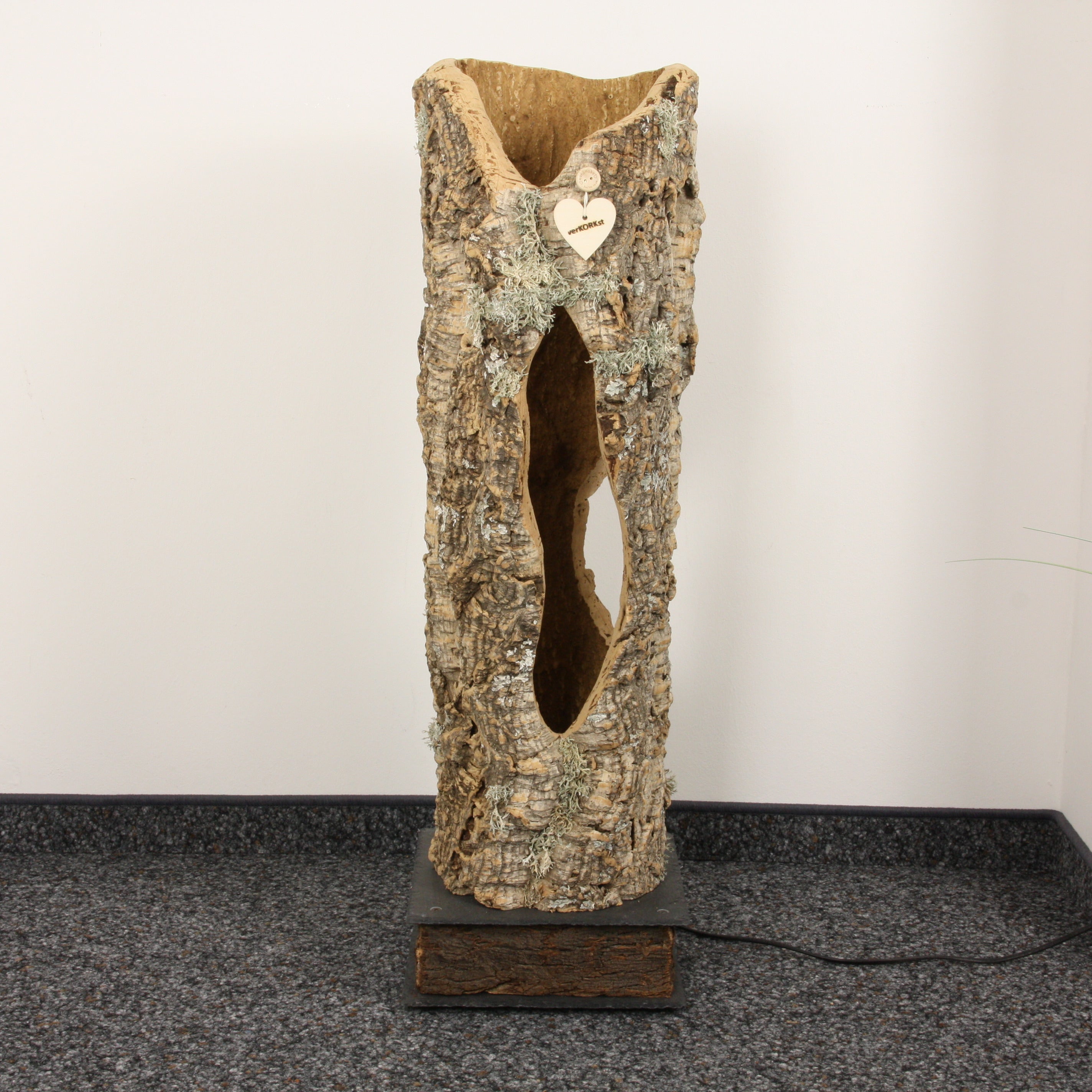 verKORKst Premium Stehlampe aus Kork * hochwertige Holz Wohnzimmerlampe * Vintage Stand LED-Leuchte * handgefertigt in Deutschland