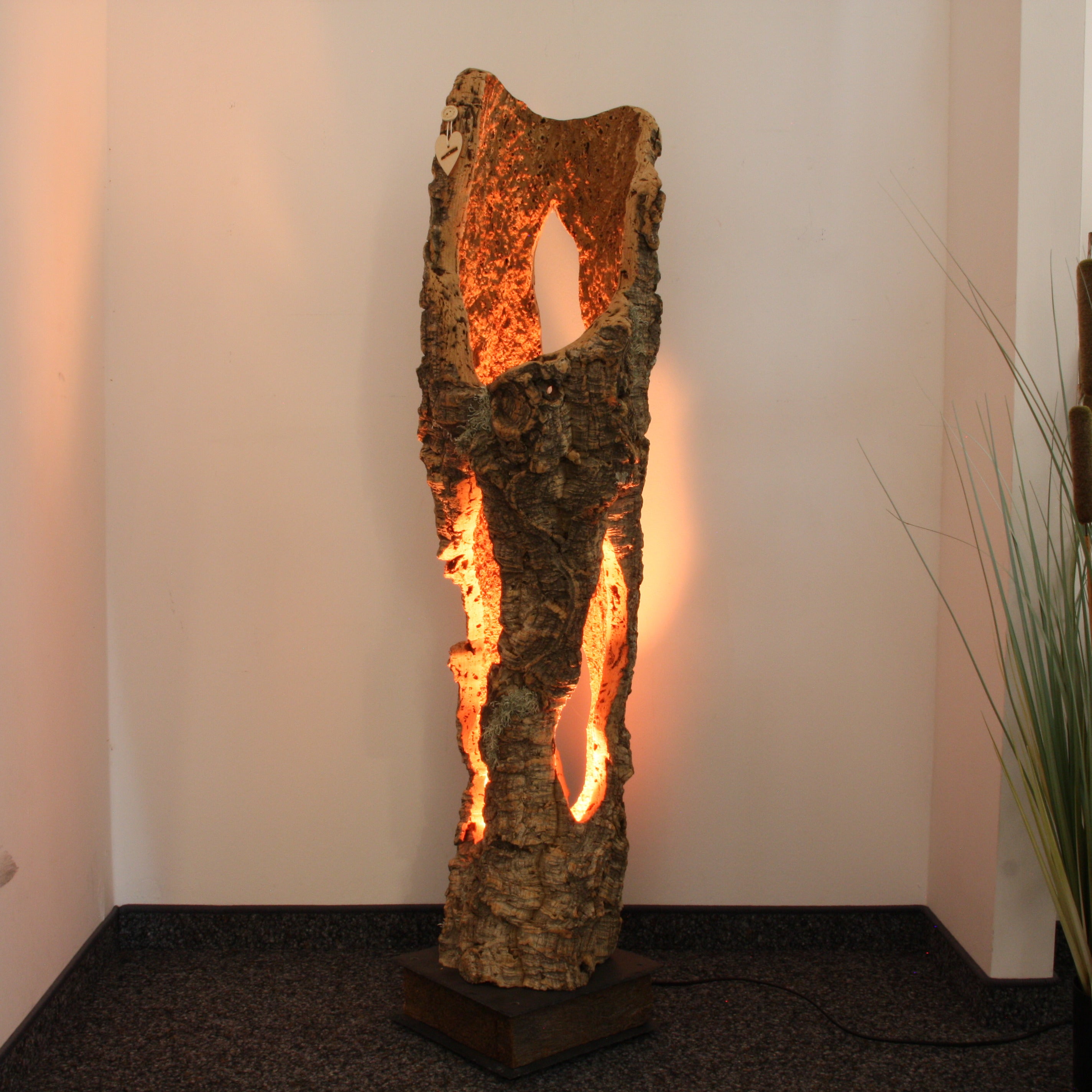 verKORKst Premium Stehlampe aus Kork * hochwertige Holz Wohnzimmerlampe * Vintage Stand LED-Leuchte * handgefertigt in Deutschland