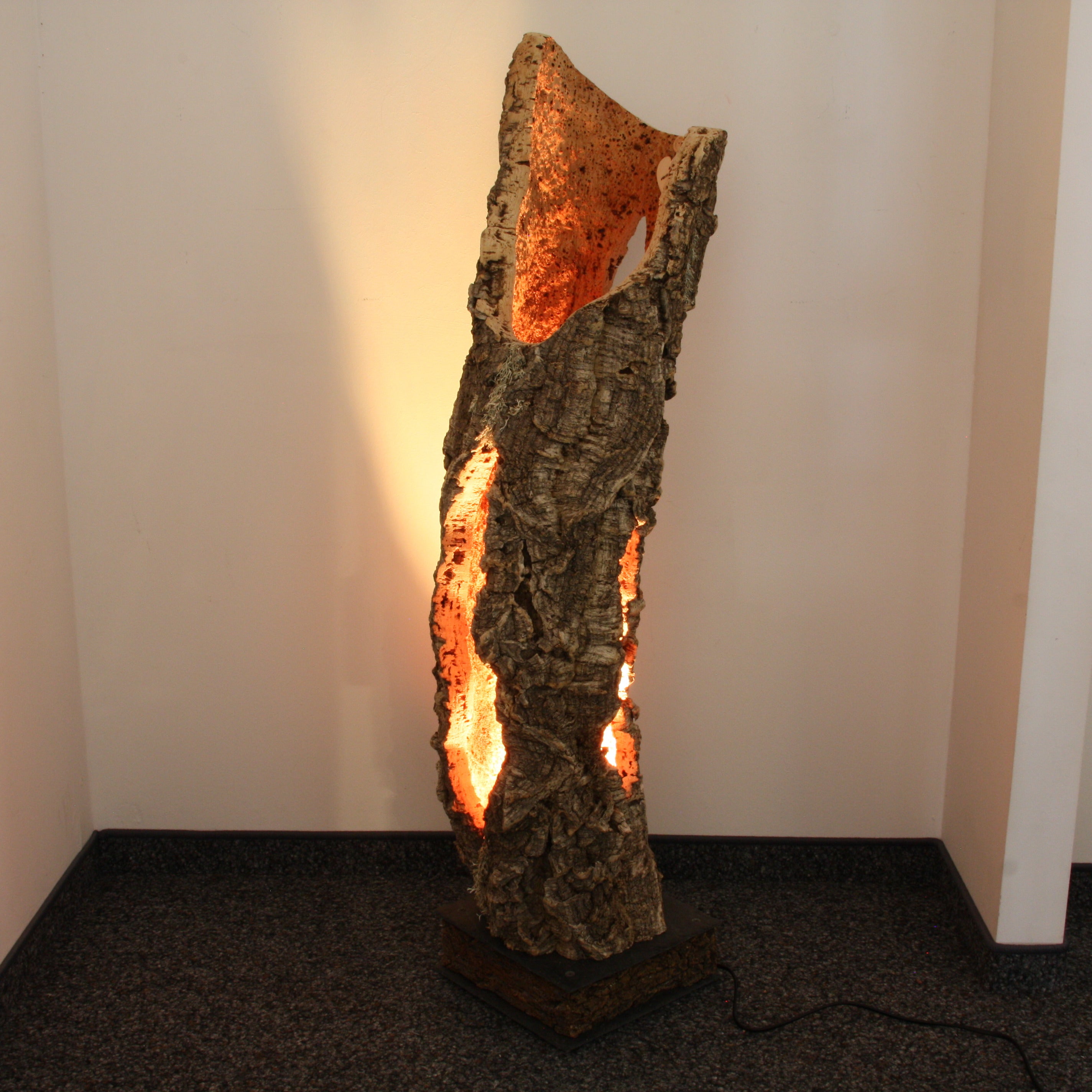 verKORKst premium floor lamp made of cork * high-quality wooden living room lamp * vintage stand LED light * handmade in Germany
