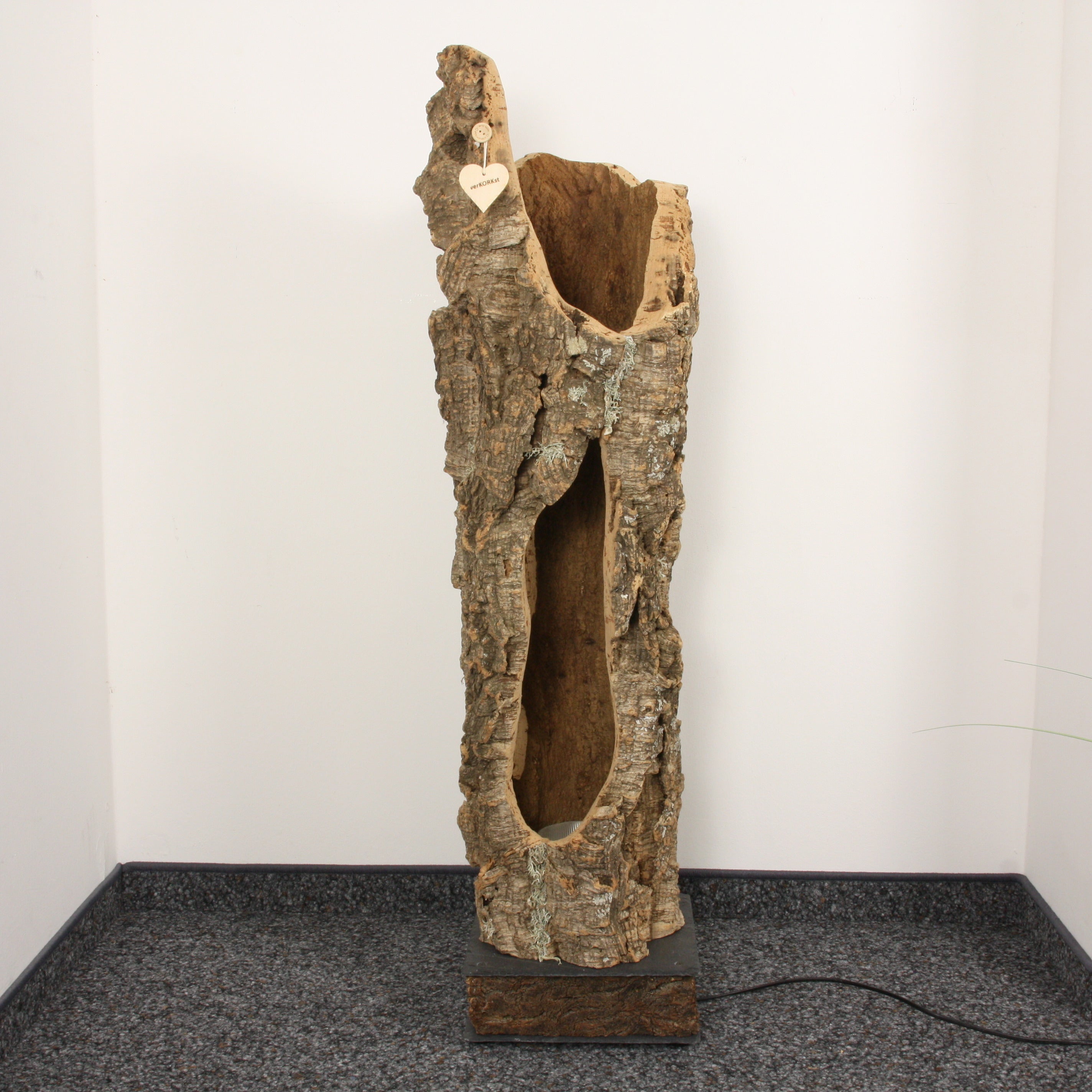 verKORKst Premium Stehlampe aus Kork * hochwertige Holz Wohnzimmerlampe * Vintage Stand LED-Leuchte * handgefertigt in Deutschland