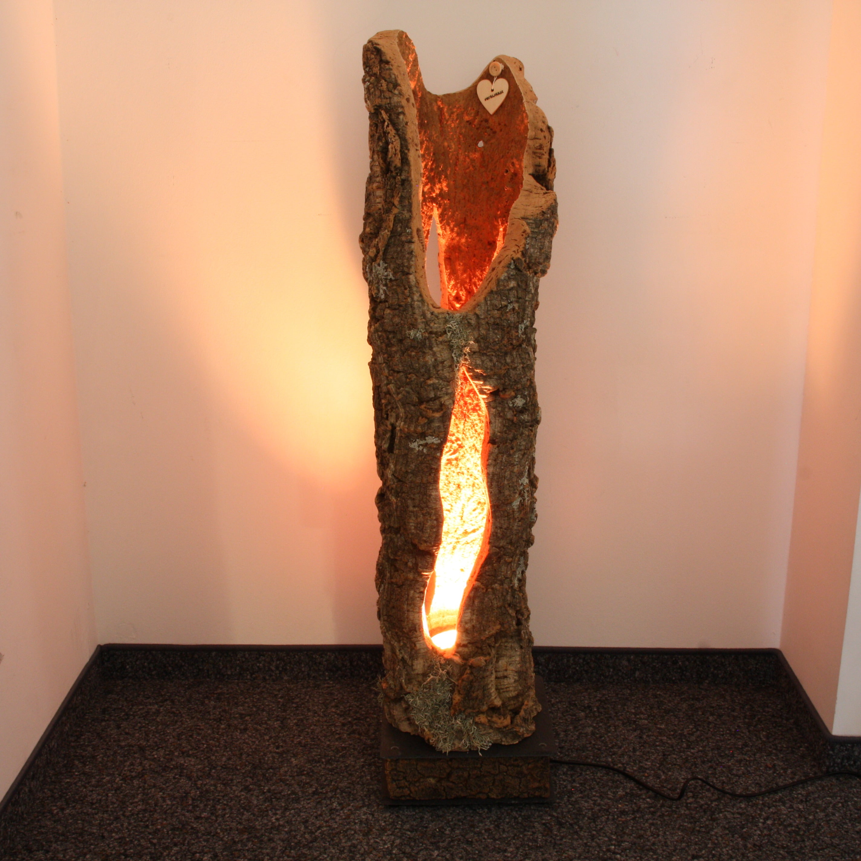 verKORKst Premium Stehlampe aus Kork * hochwertige Holz Wohnzimmerlampe * Vintage Stand LED-Leuchte * handgefertigt in Deutschland