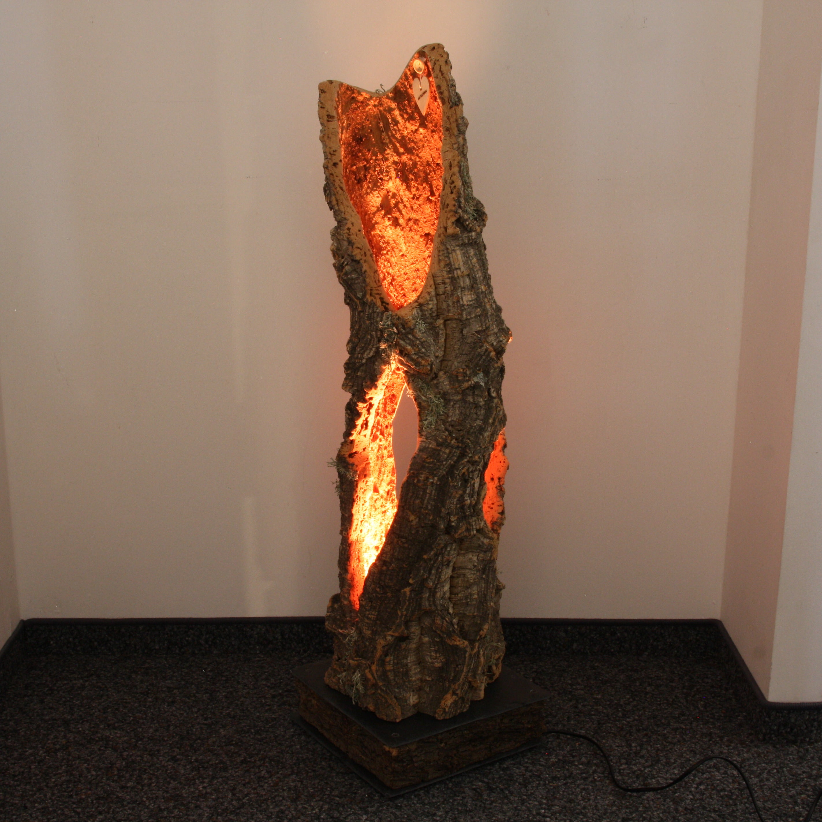 verKORKst Premium Stehlampe aus Kork * hochwertige Holz Wohnzimmerlampe * Vintage Stand LED-Leuchte * handgefertigt in Deutschland