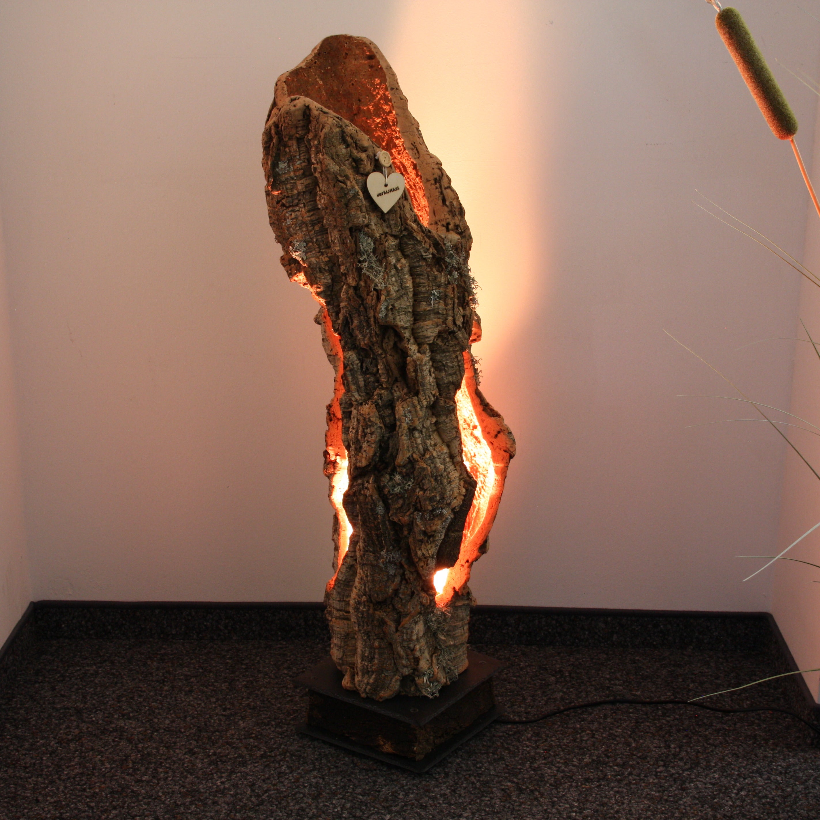verKORKst premium floor lamp made of cork * high-quality wooden living room lamp * vintage stand LED light * handmade in Germany