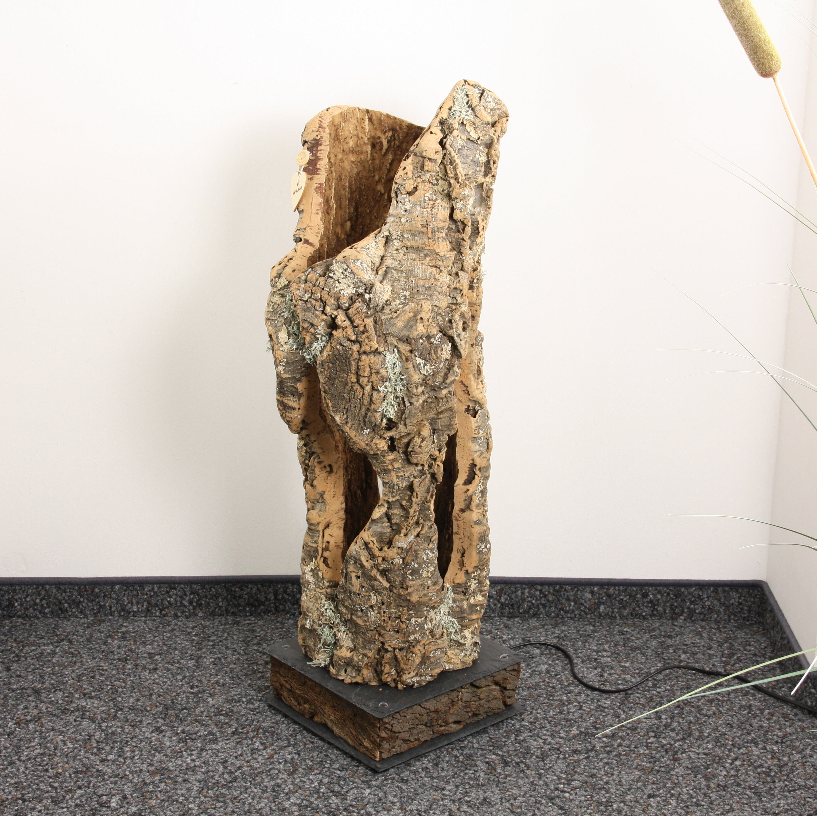 verKORKst Premium Stehlampe aus Kork * hochwertige Holz Wohnzimmerlampe * Vintage Stand LED-Leuchte * handgefertigt in Deutschland