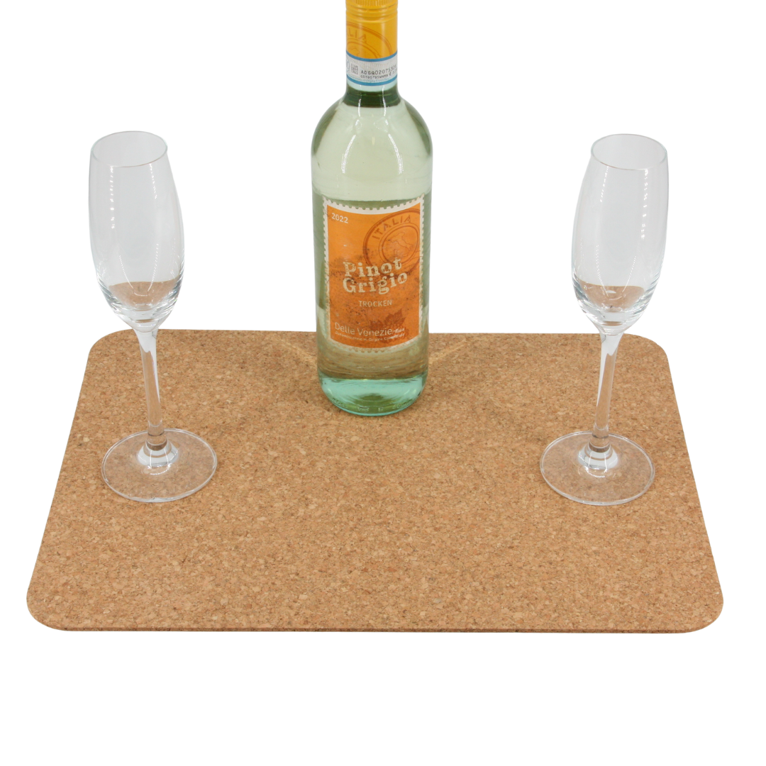 verKORKst Premium Kork Tischsets * Kork naturfarben * Set 4 Stück * Premium Qualität * hitzebeständig * abwaschbar * antiseptisch * made in Portugal