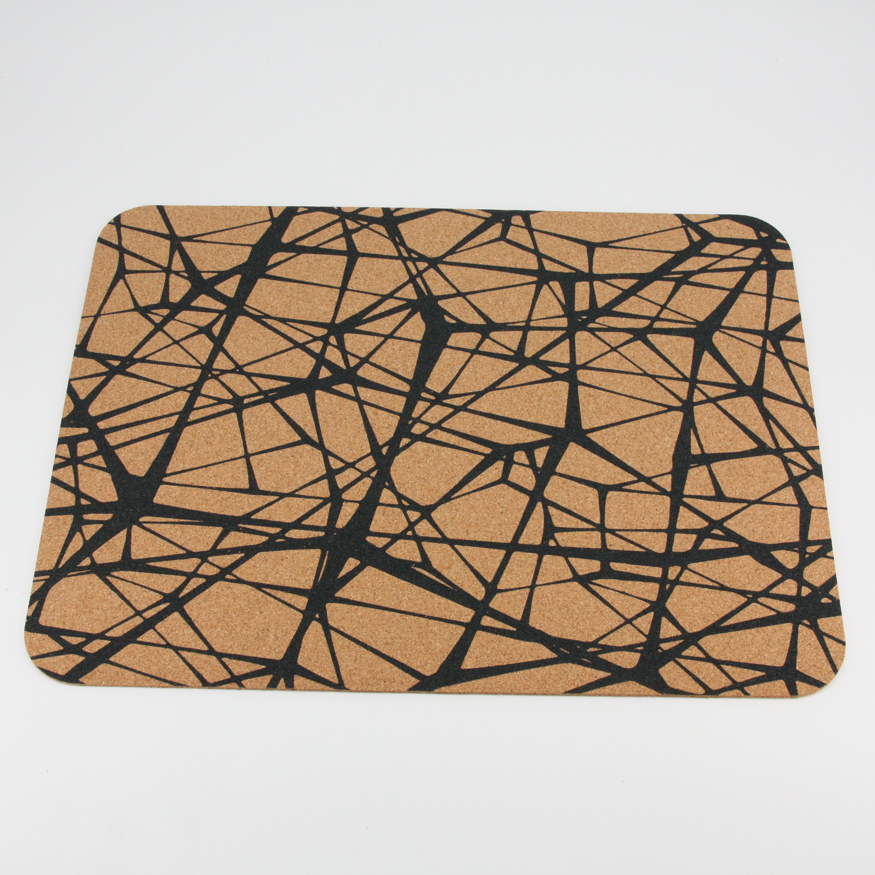 verKORKst Premium Kork Tischsets * Design Abstrakt schwarz * Set 4 Stück * Premium Qualität * hitzebeständig * abwaschbar * antiseptisch * made in Portugal