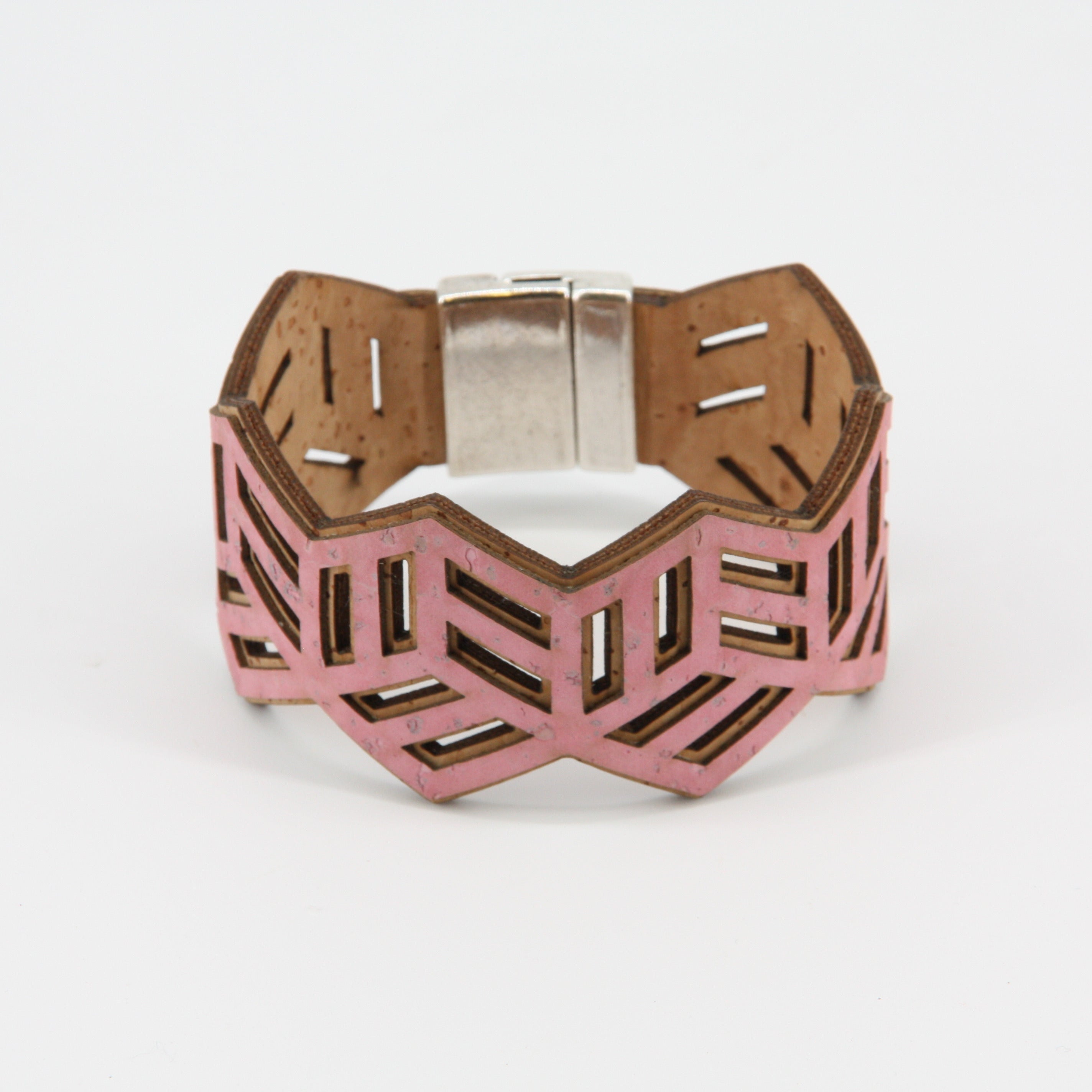 Cork bracelet * Large natural heart motif * handmade in Portugal * extremely sustainable * vegan * nickel and lead free