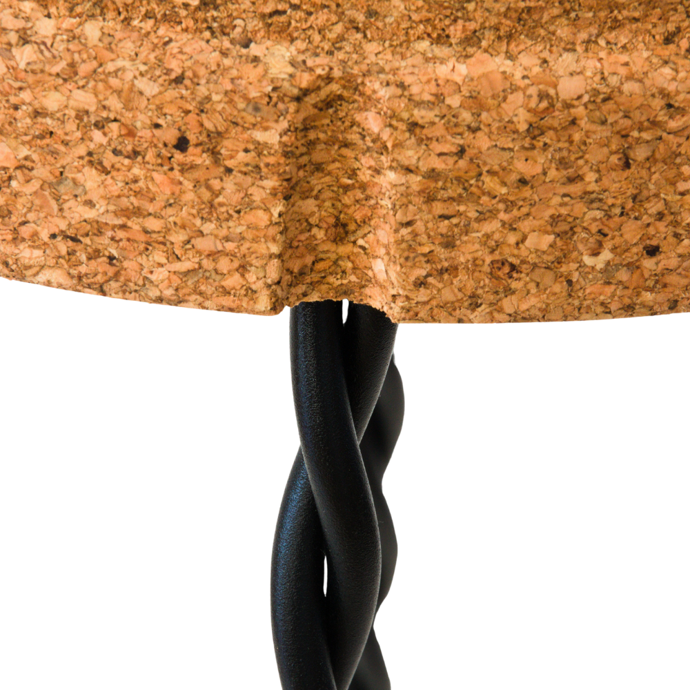 verKORKst Premium champagne bar stool made of cork and metal * Customizable * Muselet Design * Vintage side table * vegan * Made in Portugal