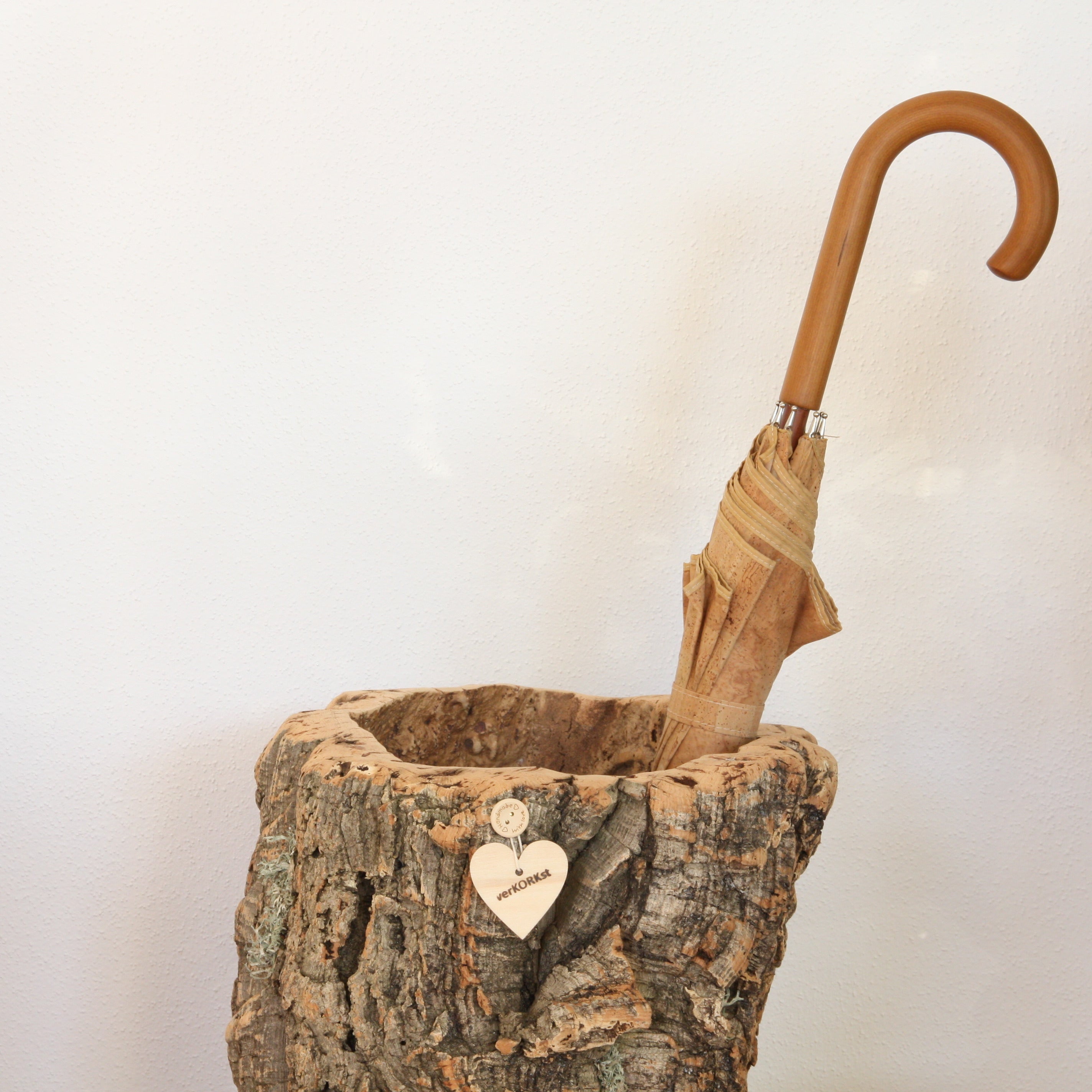 Portaombrelli VERKORKst premium in corteccia di sughero * Portaombrelli vintage in stile country * Decorazione per corridoio, ingresso, ufficio