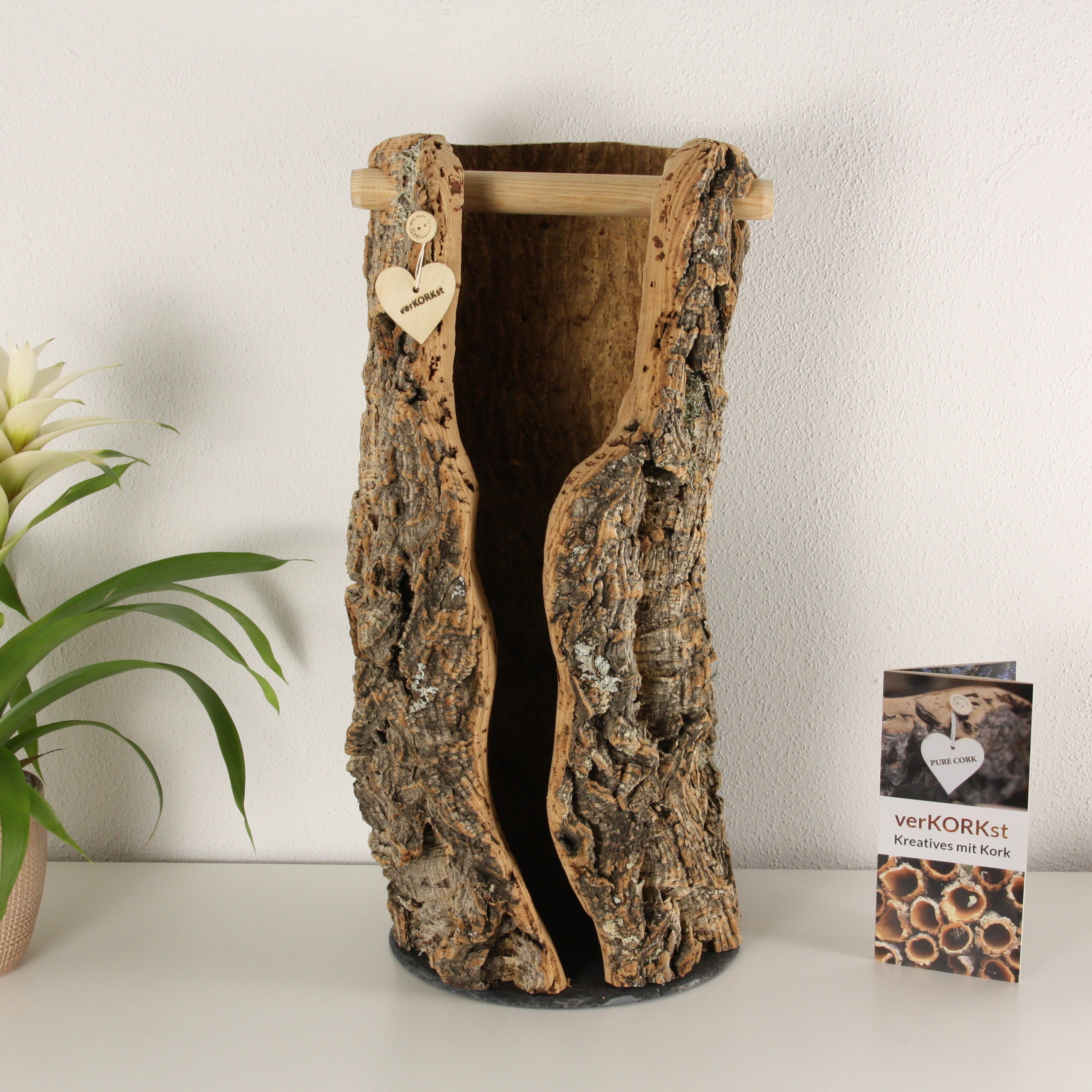 verKORKst Premium Toilettenpapier-Aufbewahrung aus Kork * Vintage WC-Rollen Halter * Klopapierspender 5 Rollen * Badezimmer-Accessoires