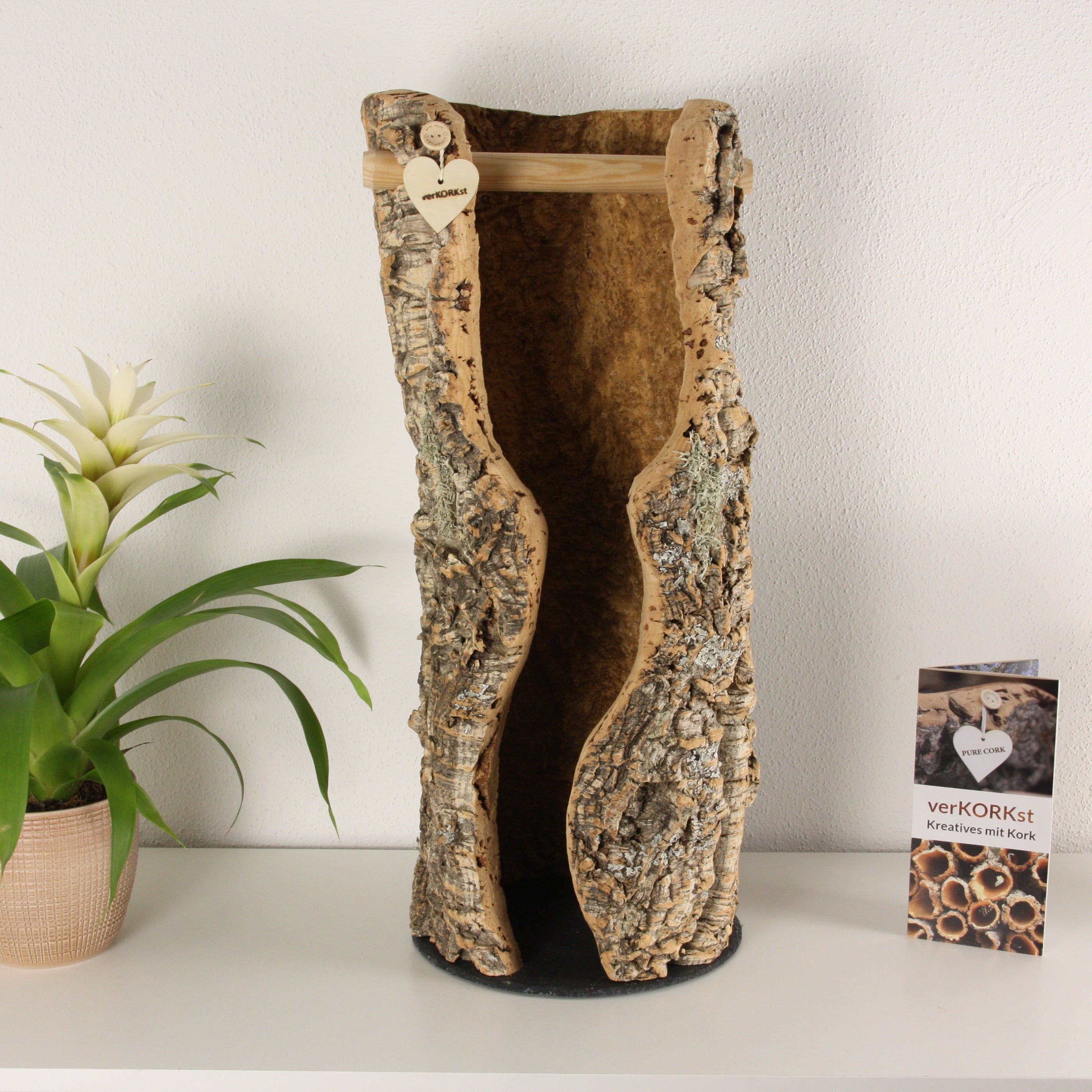 verKORKst Premium Toilettenpapier-Aufbewahrung aus Kork * Vintage WC-Rollen Halter * Klopapierspender 5 Rollen * Badezimmer-Accessoires