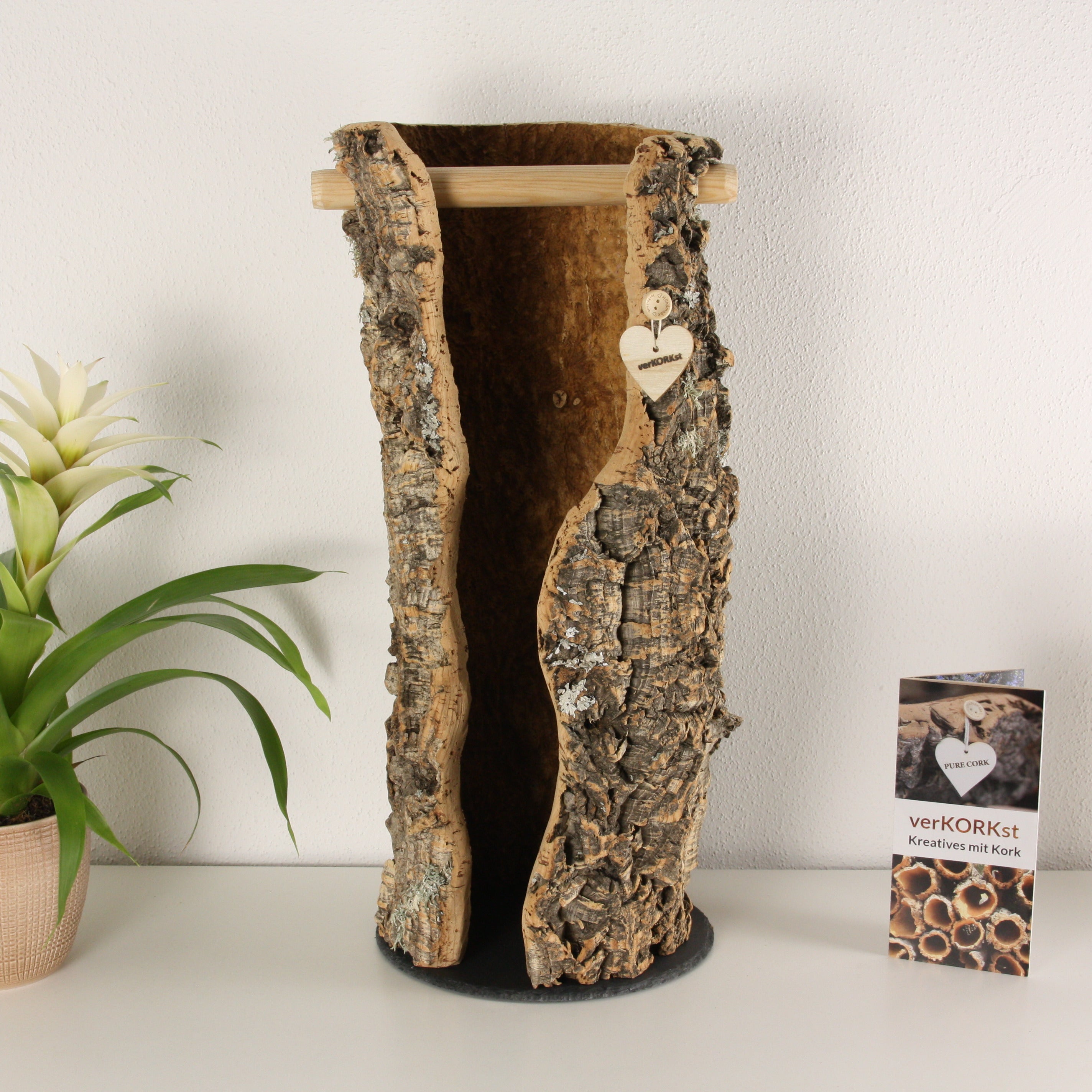 verKORKst Premium Toilettenpapier-Aufbewahrung aus Kork * Vintage WC-Rollen Halter * Klopapierspender 5 Rollen * Badezimmer-Accessoires