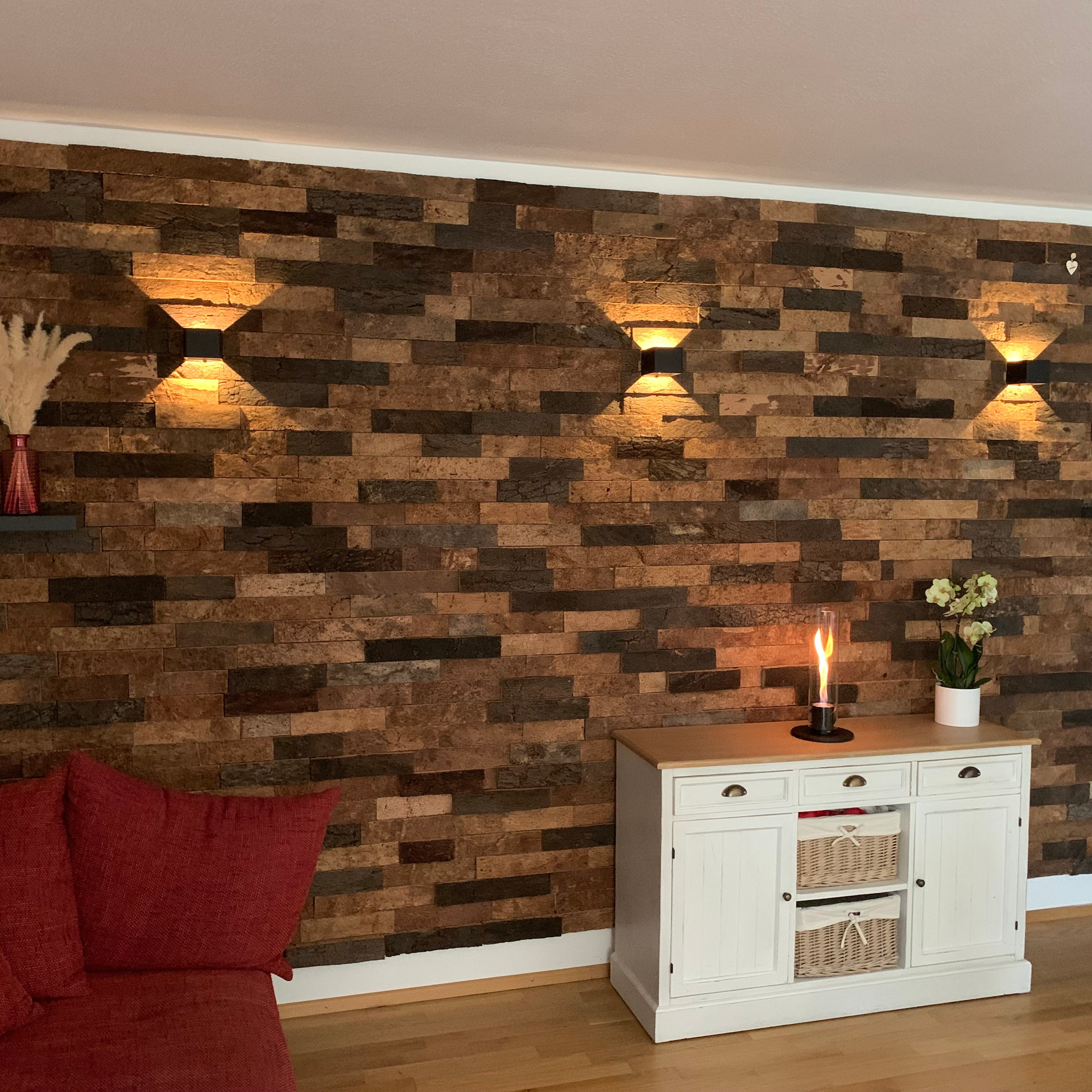 verKORKst premium wall tiles made of cork bark * EUR 228 per sqm * wall covering 3D optics * wall panels made of cork * wall decoration * cork tiles