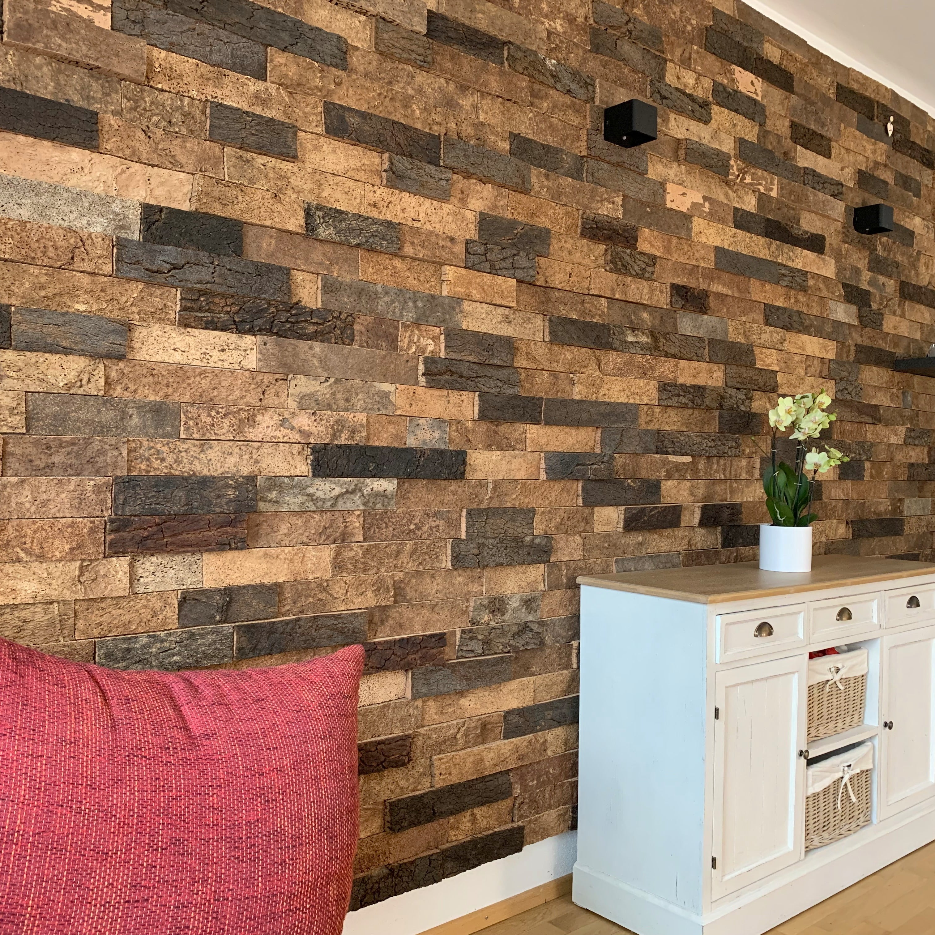 verKORKst premium wall tiles made of cork bark * EUR 228 per sqm * wall covering 3D optics * wall panels made of cork * wall decoration * cork tiles