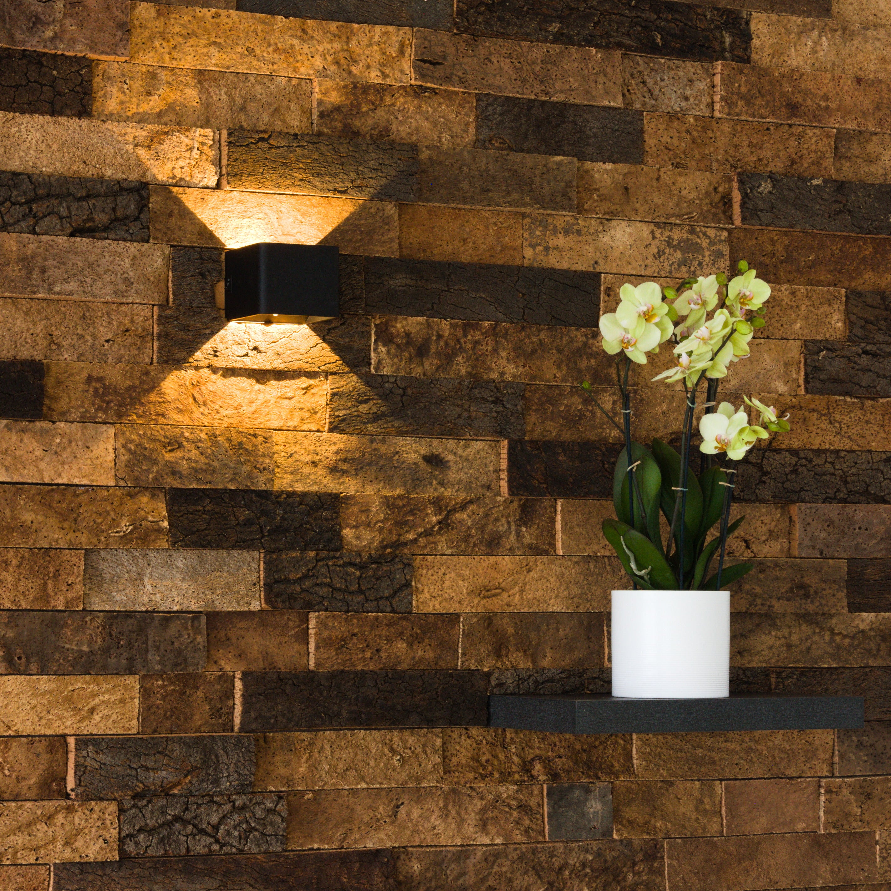 verKORKst premium wall tiles made of cork bark * EUR 228 per sqm * wall covering 3D optics * wall panels made of cork * wall decoration * cork tiles