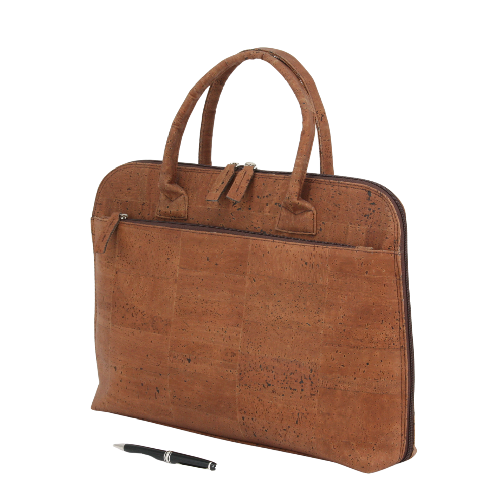 Cork briefcase * vegan * laptop bag for men * washable * antiseptic * handmade in Portugal