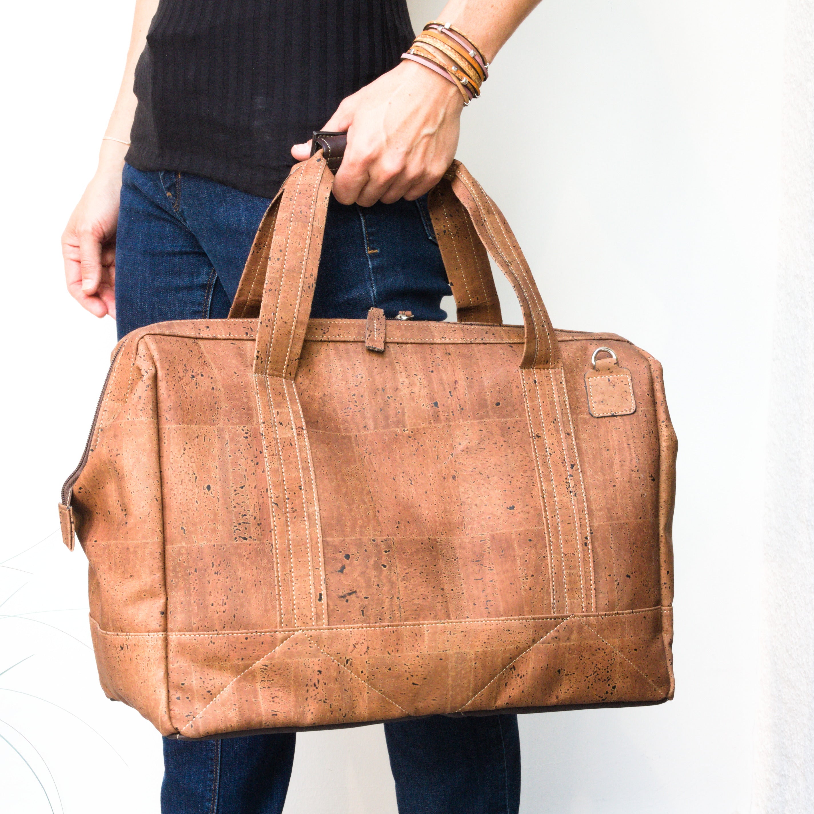 Cork briefcase * vegan * laptop bag for men * washable * antiseptic * handmade in Portugal