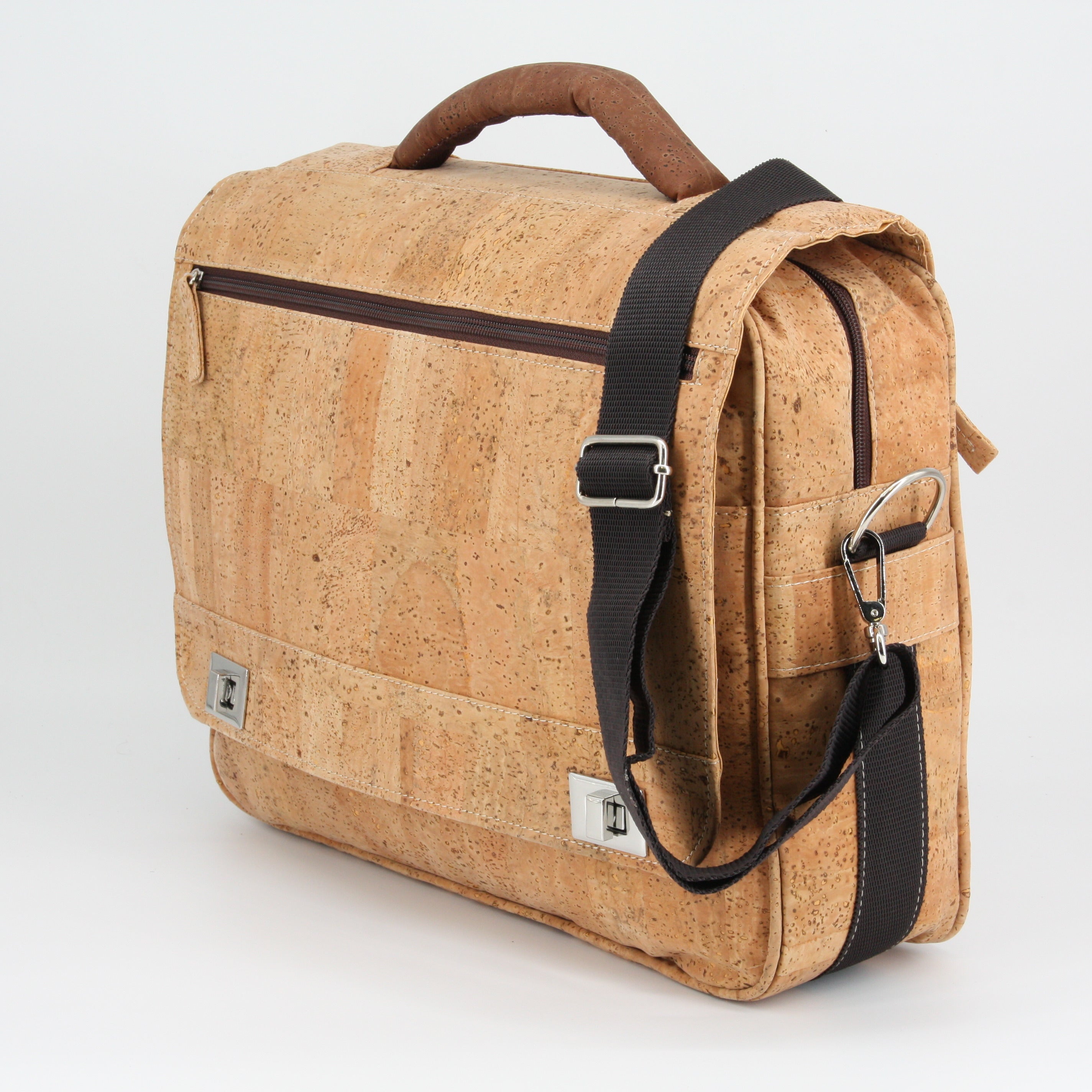 Cork briefcase * vegan * laptop bag for men * washable * antiseptic * handmade in Portugal