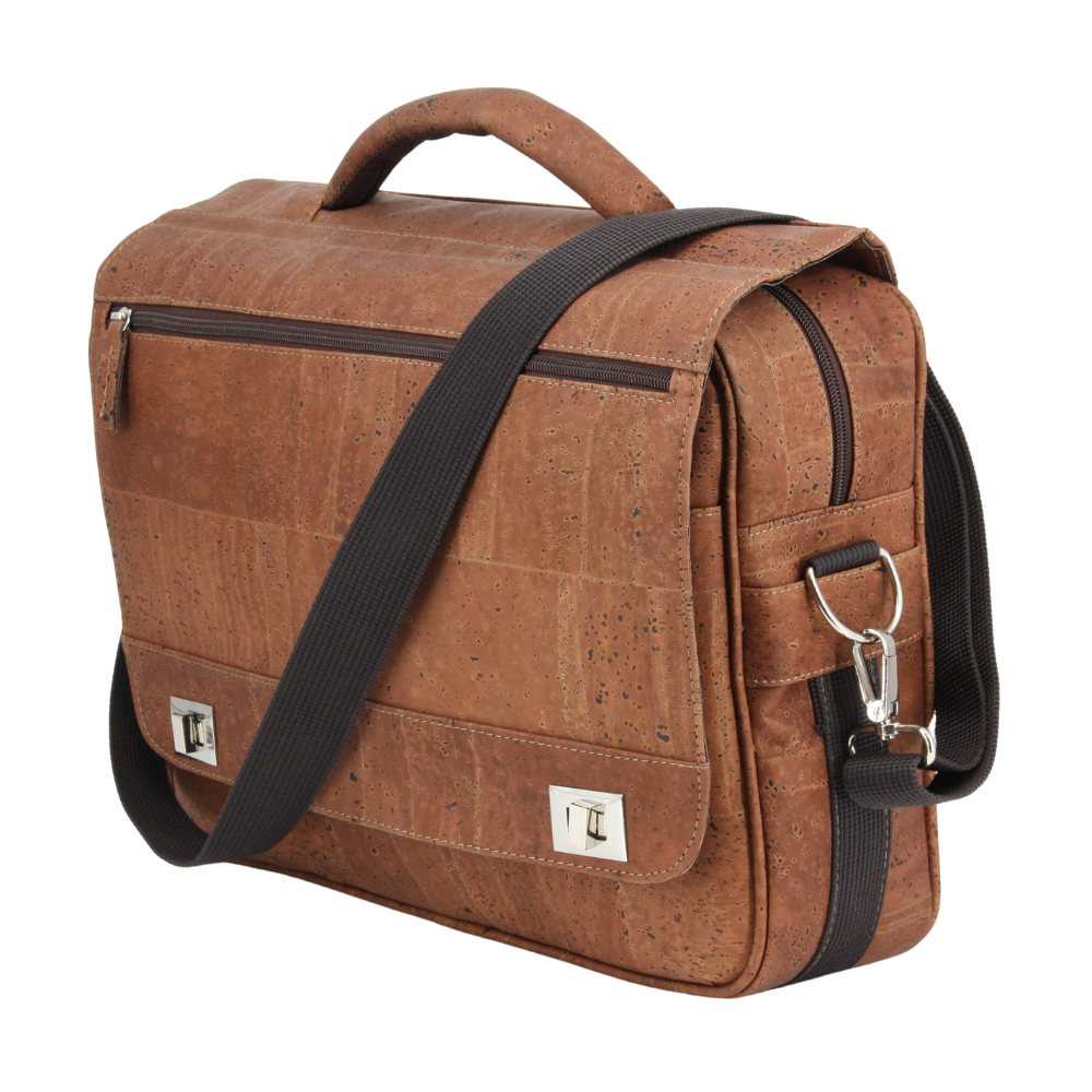 Cork briefcase * vegan * laptop bag for men * washable * antiseptic * handmade in Portugal