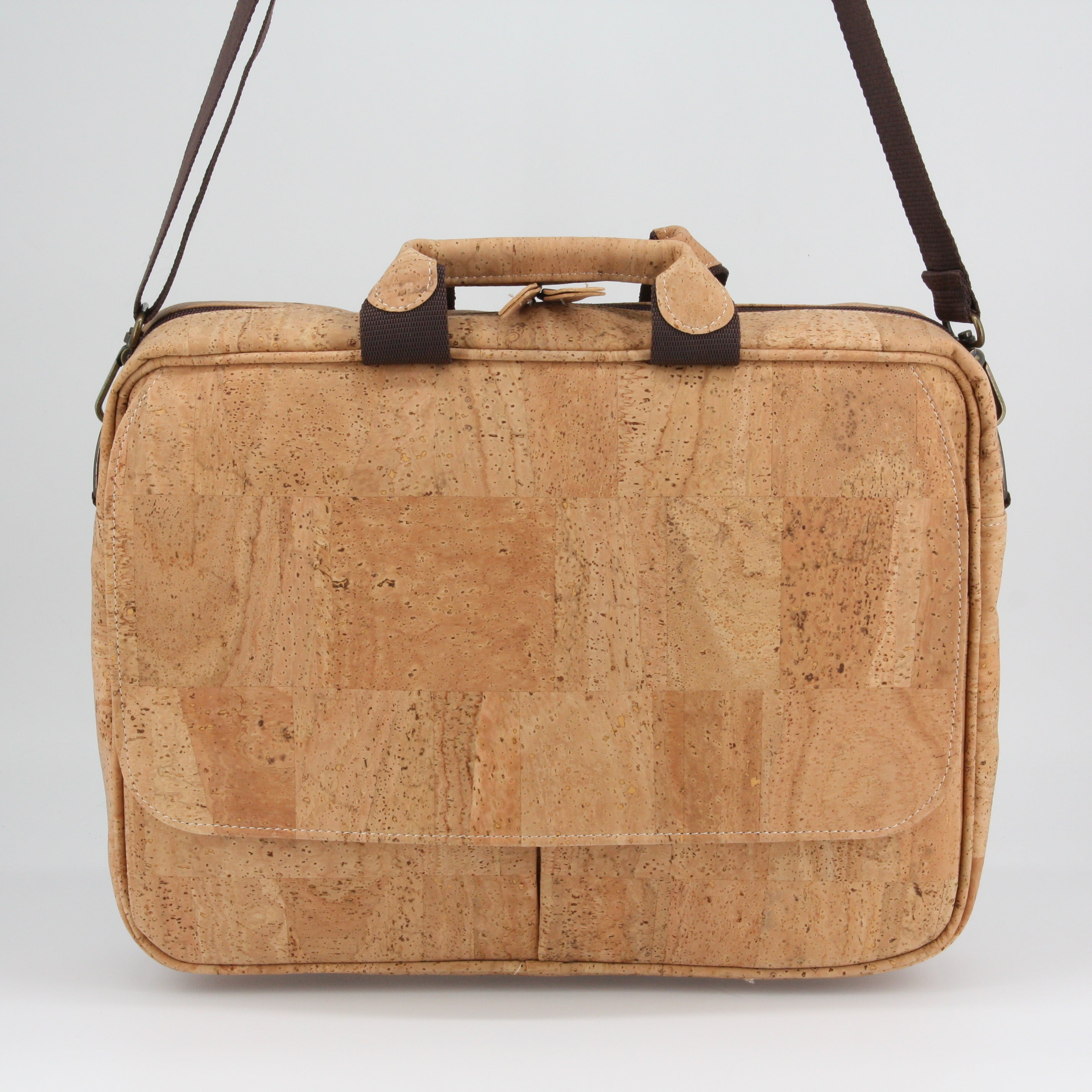 Cork briefcase * vegan * laptop bag for men * washable * antiseptic * handmade in Portugal