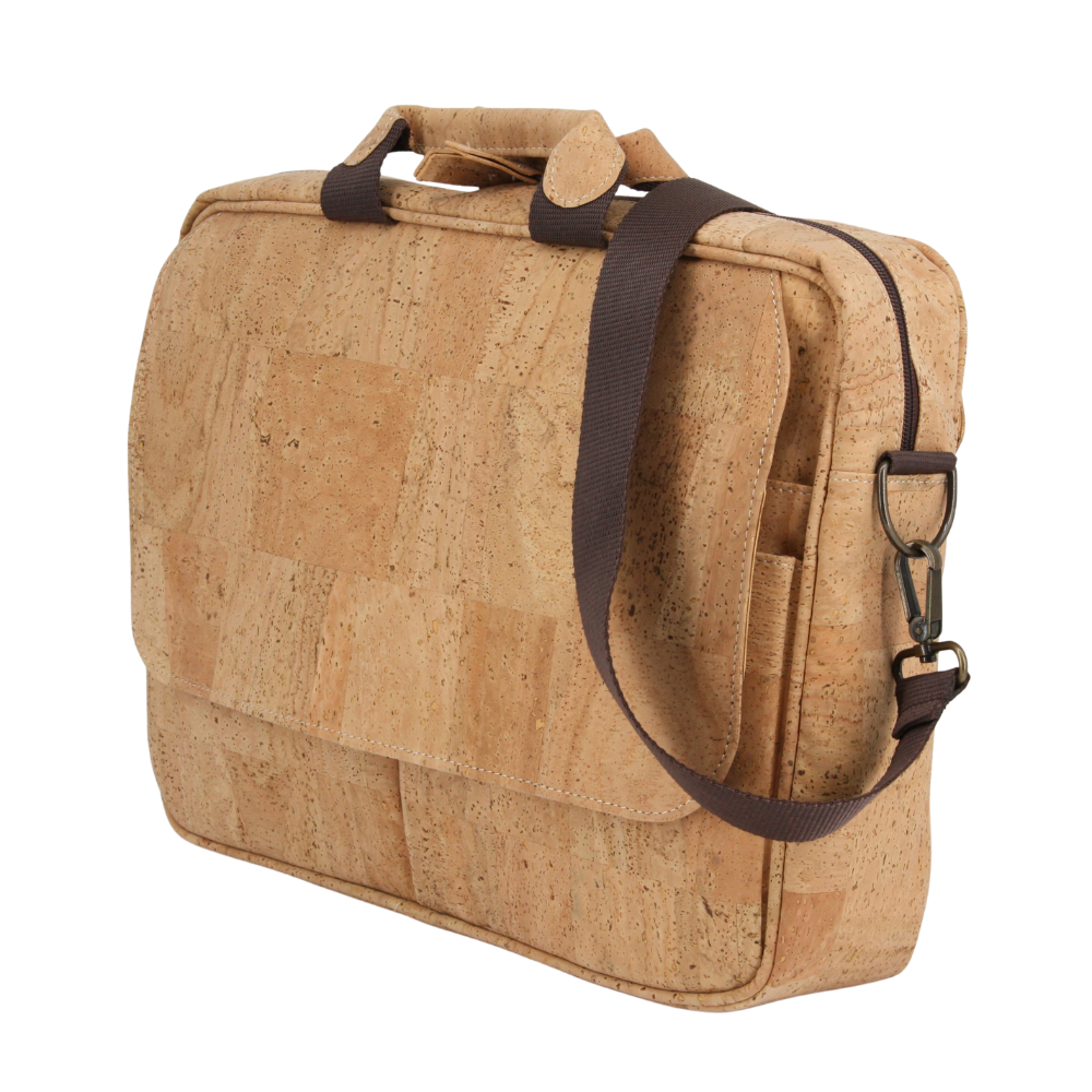 Cork briefcase * vegan * laptop bag for men * washable * antiseptic * handmade in Portugal