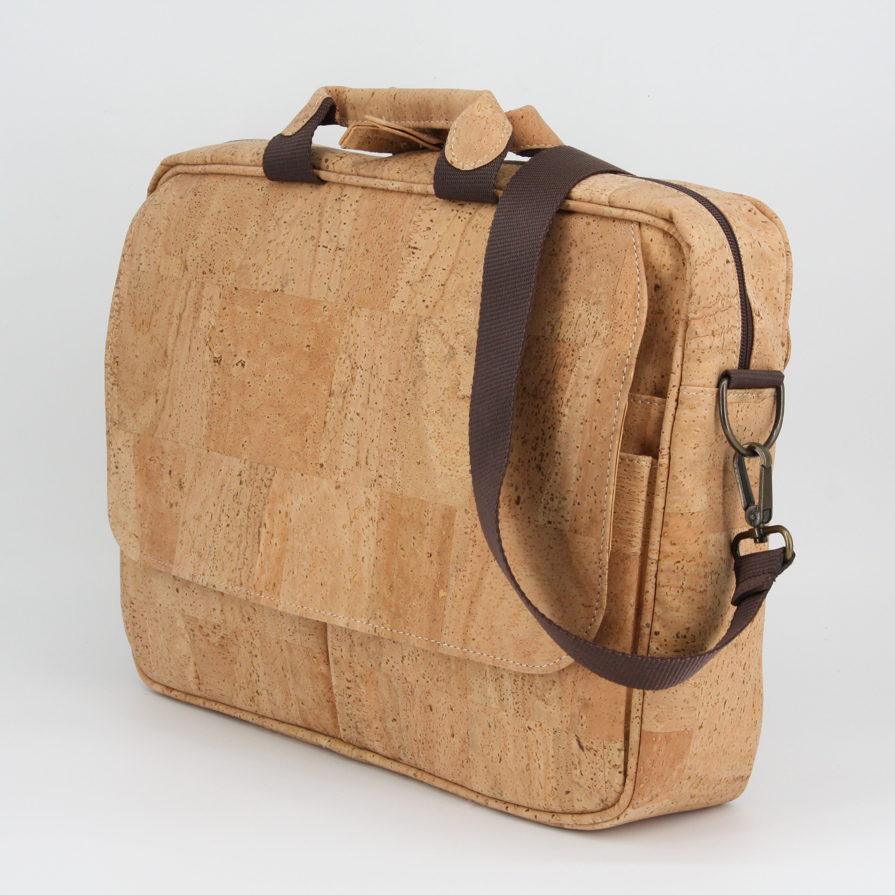 Cork briefcase * vegan * laptop bag for men * washable * antiseptic * handmade in Portugal