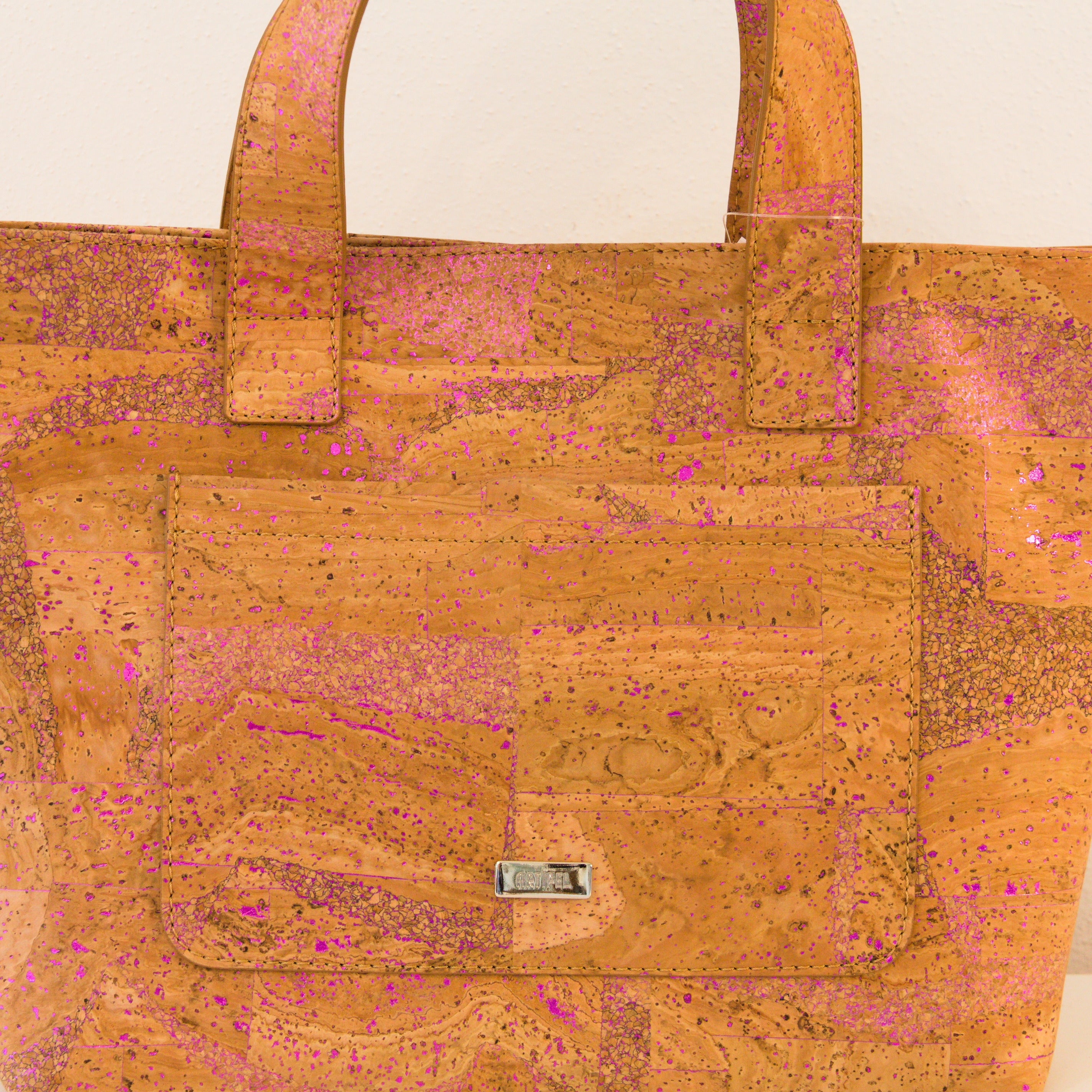 Cork handbag in 2 sizes and 2 colors vegan shoulder bag for wome