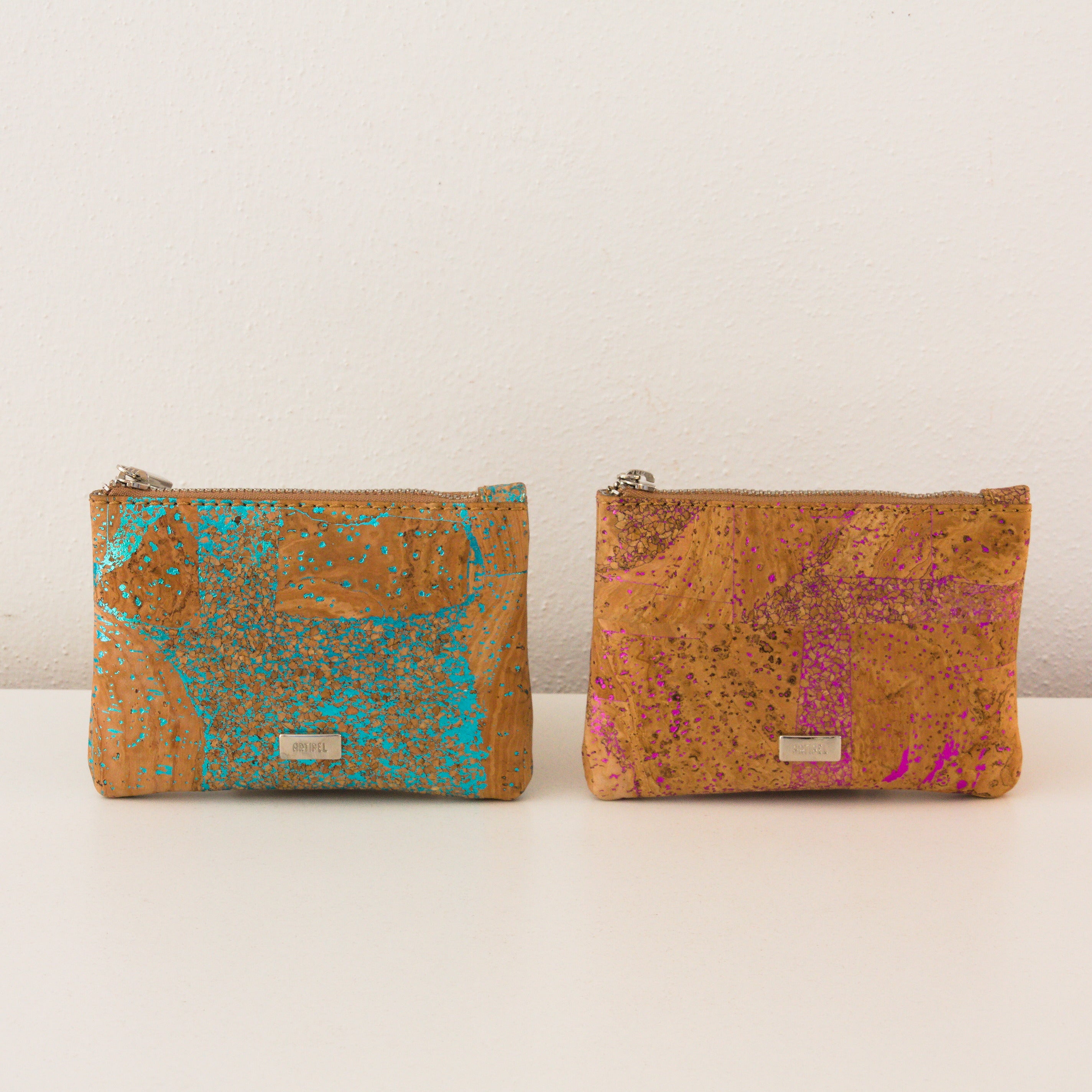 Cork mini coin purse * various designs * vegan * high-quality zipper * key case * handmade in Portugal * Artipel brand