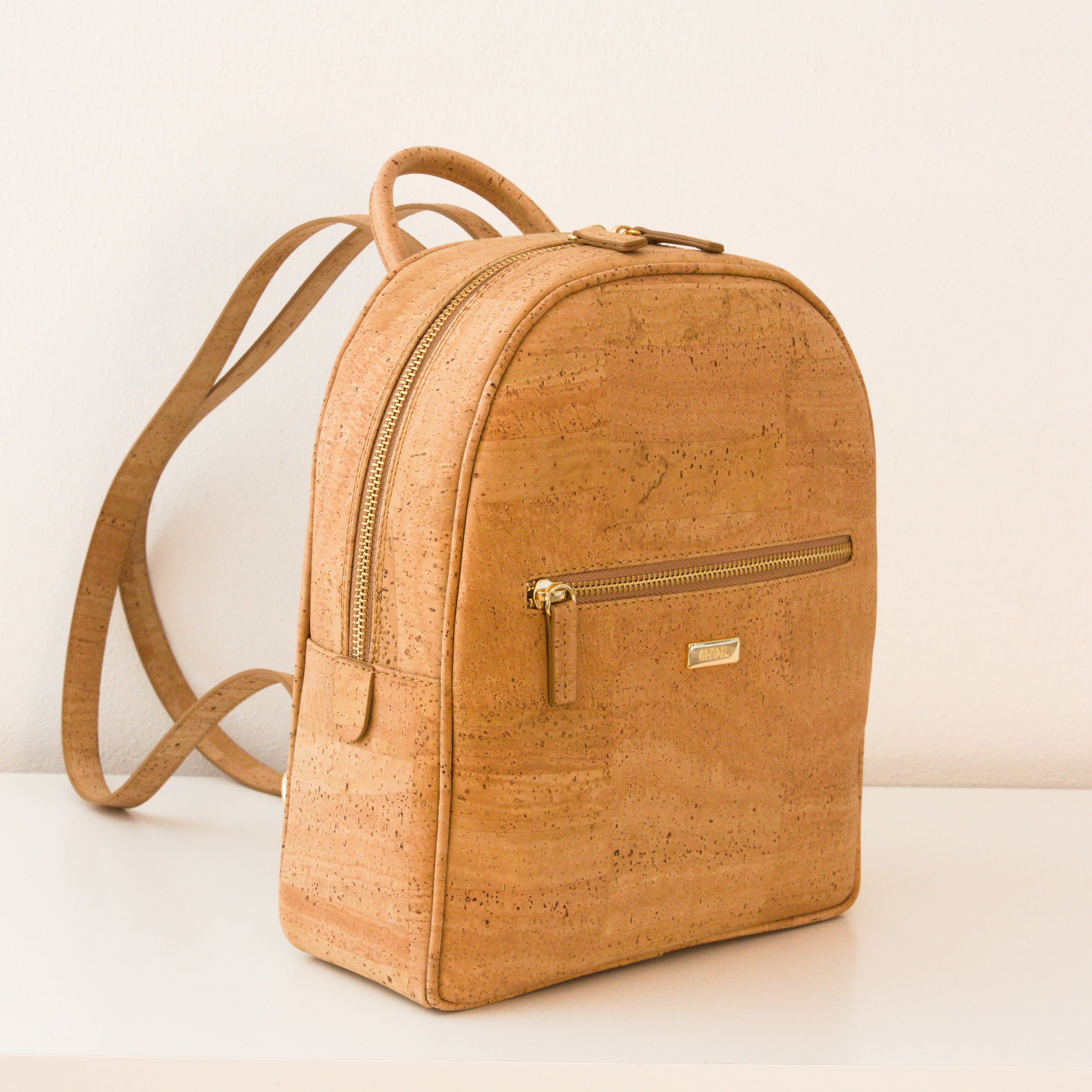 Golden Drawstring Closure Pocket Women's Backpack BAG-2258 – MB Cork