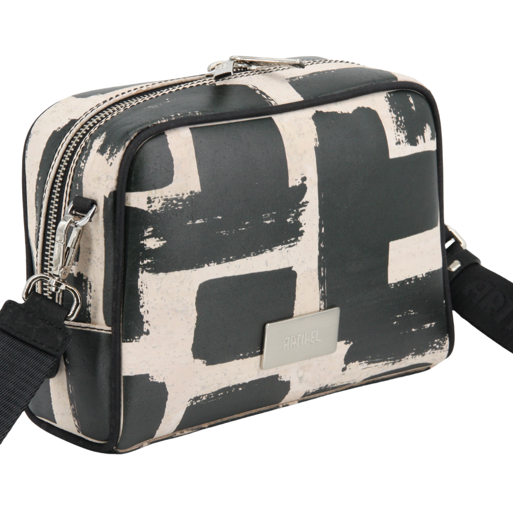 Kork Handtasche * Black & White Edition * Vegan * Umhängetasche für Frauen * Crossbody * Shopper * handmade in Portugal