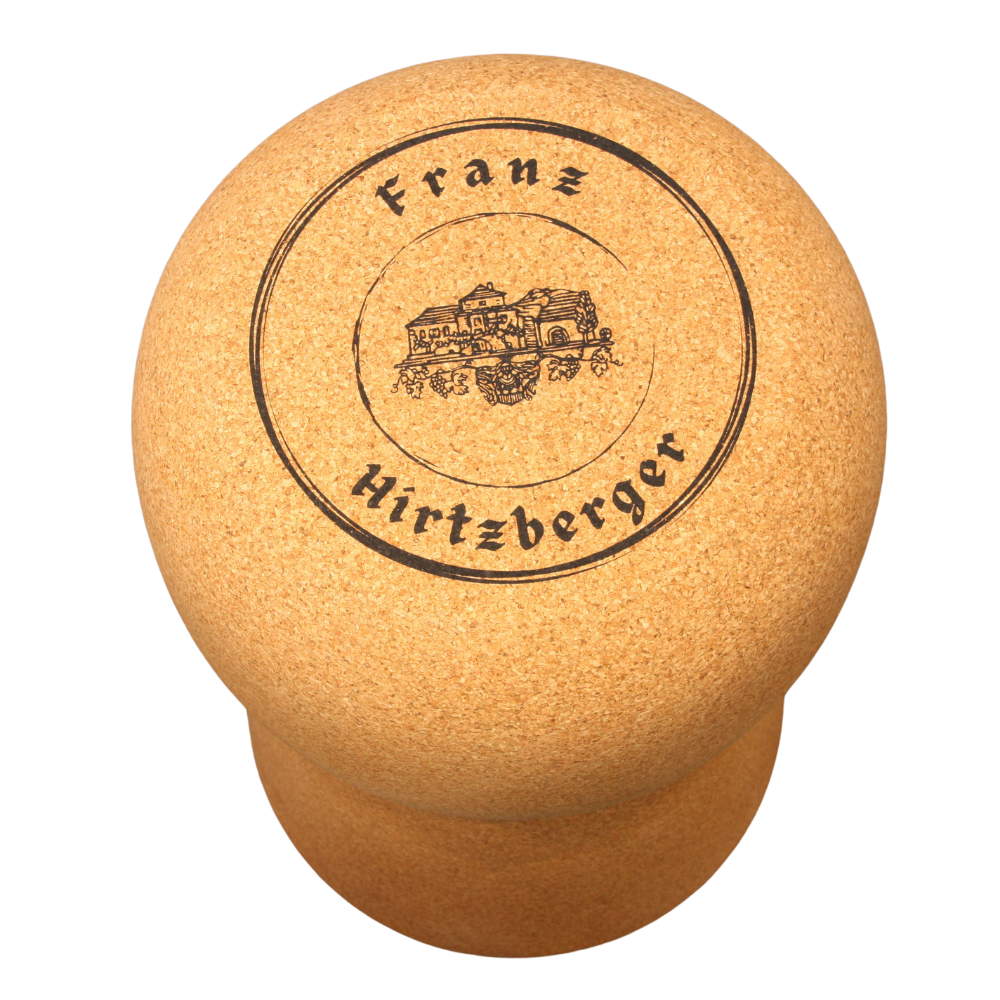 verKORKst Premium Champagner Barhocker aus Kork und Metall * Individualisierbar * stapelbar * Muselet Design * Bar Stool * Made in Portugal