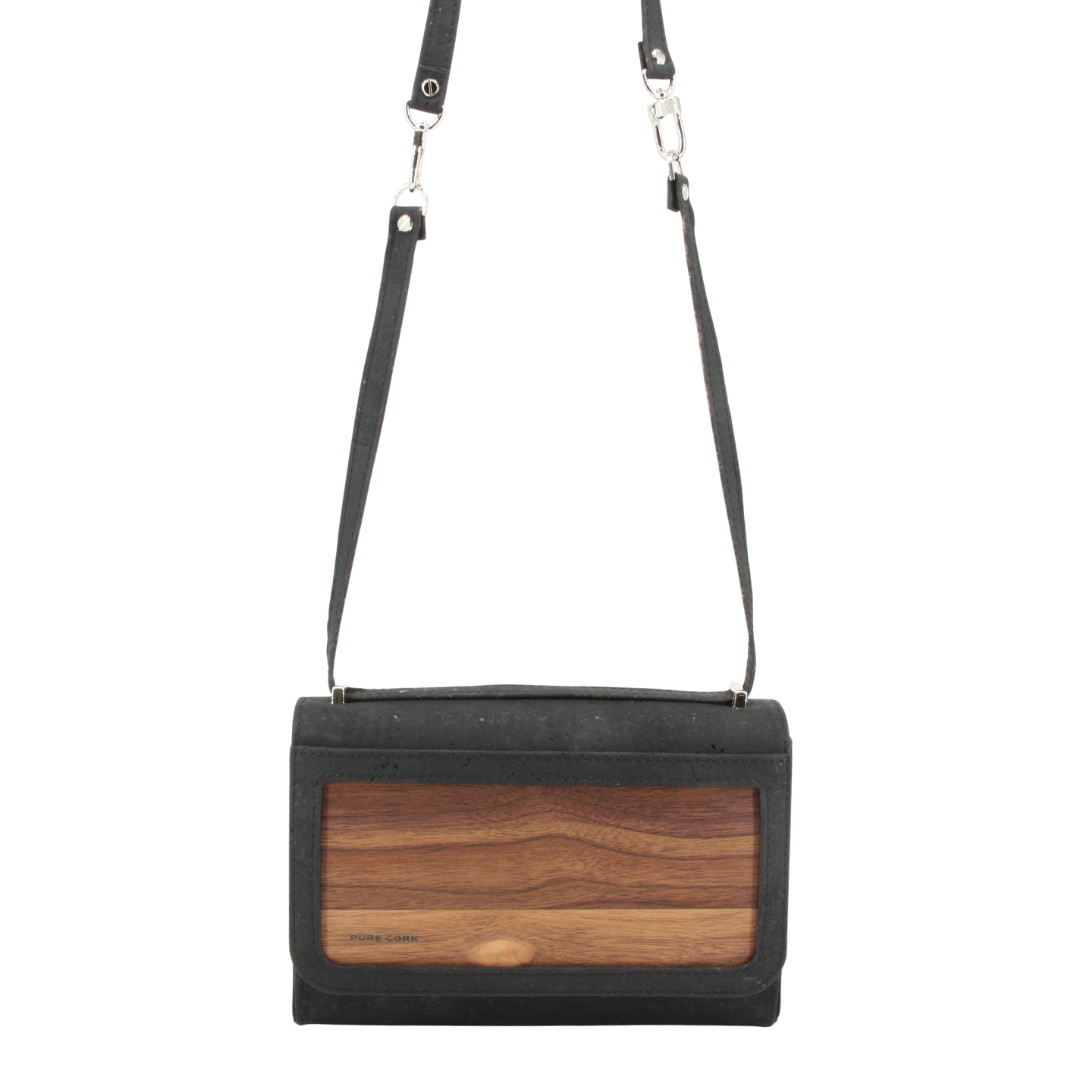 Holz Kork Handtasche * Bella * Kork und Nussbaum * weltweit einzigartig * Holzpaneel austauschbar * high-end Qualität * Umhängetasche für Frauen * Cross-Body * Shopper * handmade in Südtirol