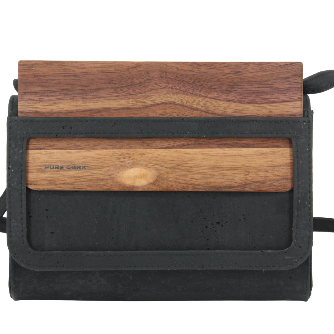 Holz Kork Handtasche * Bella * Kork und Nussbaum * weltweit einzigartig * Holzpaneel austauschbar * high-end Qualität * Umhängetasche für Frauen * Cross-Body * Shopper * handmade in Südtirol