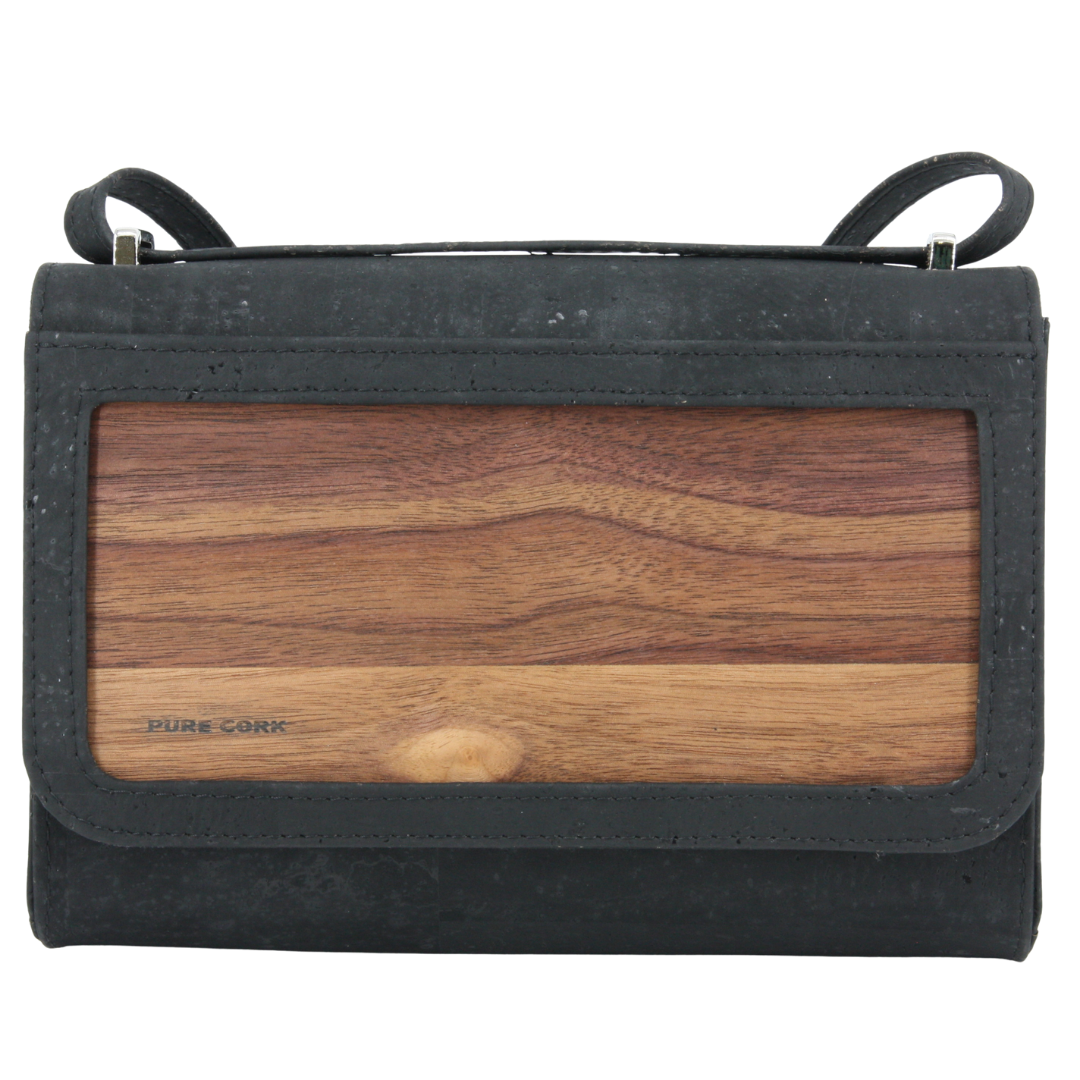 Holz Kork Handtasche * Bella * Kork und Nussbaum * weltweit einzigartig * Holzpaneel austauschbar * high-end Qualität * Umhängetasche für Frauen * Cross-Body * Shopper * handmade in Südtirol