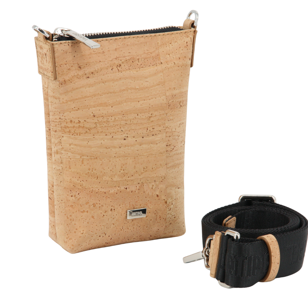 Cork mobile phone bag * 2 different designs * vegan * crossbody mobile phone bag * handmade in Portugal