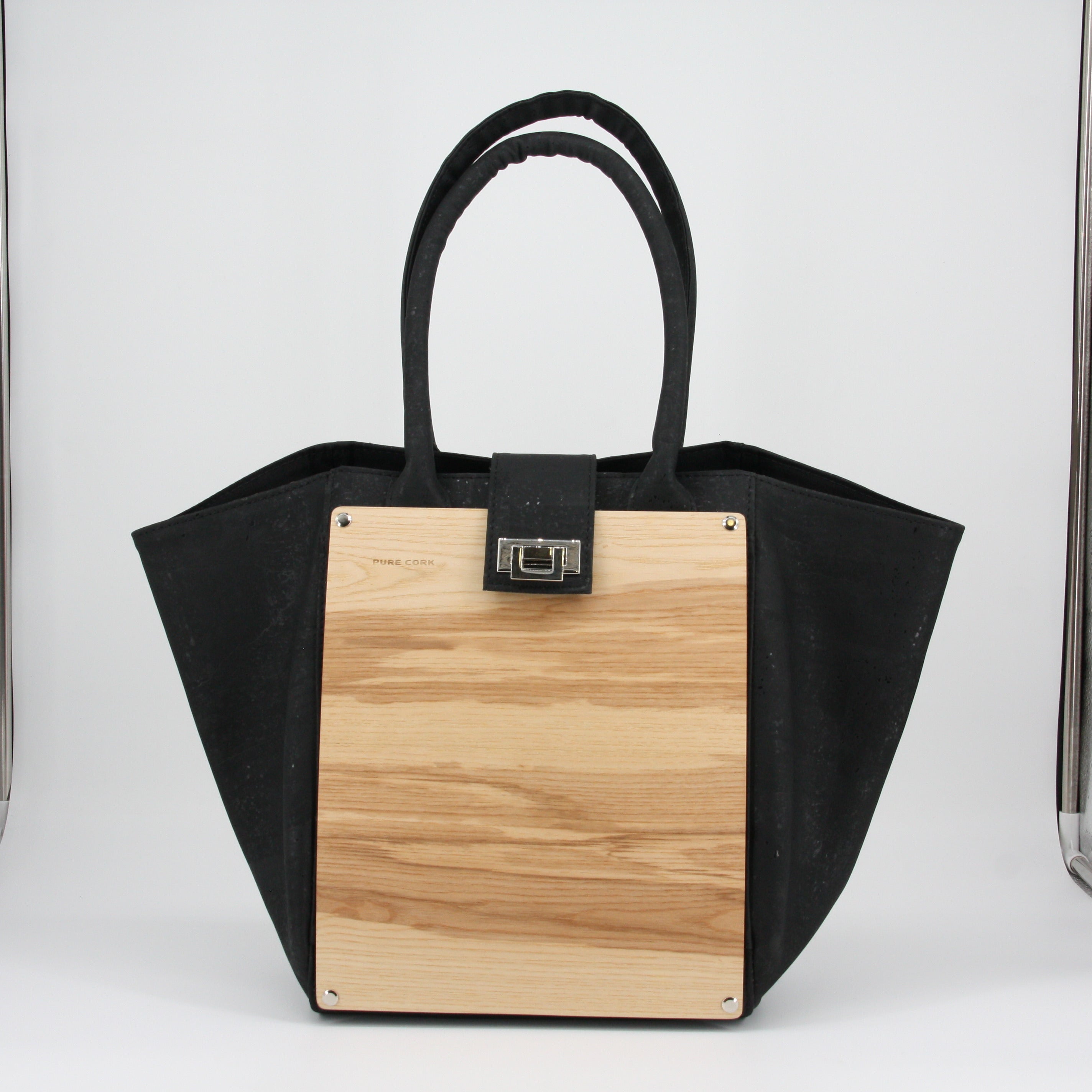 Holz Kork Handtasche * Carlotta * Kork und Eschenholz * weltweit einzigartig * verwandelbar in 2 Formate * high-end Qualität * Umhängetasche für Frauen * Shopper * handmade in Südtirol