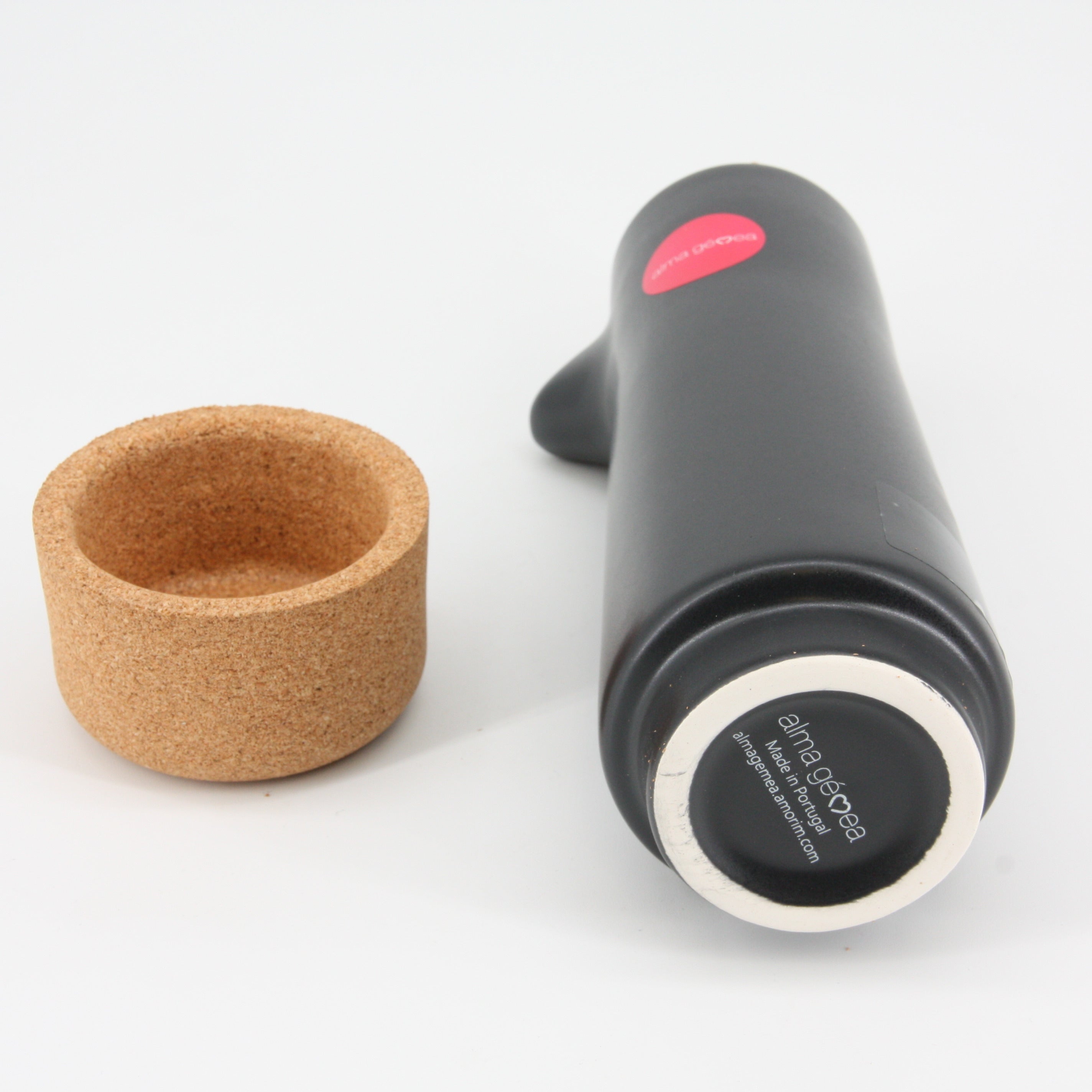 verKORKst Premium Vinegar and Oil Dispenser * Light Green * Ceramic and Cork * Award-Winning * Designer Vinegar and Oil Carafe * Made in Portugal
